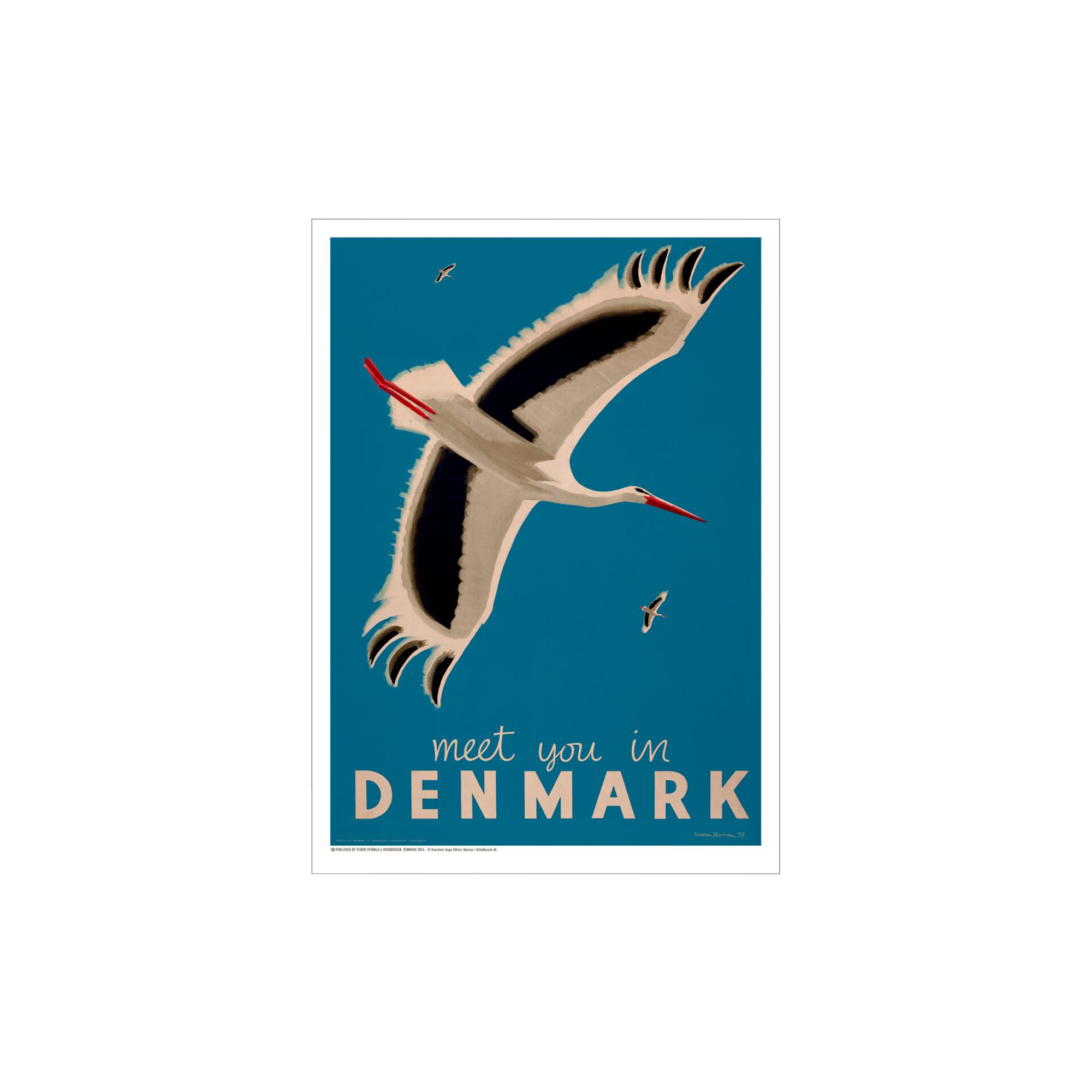 Poster & Frame - Meet You in Denmark - A3