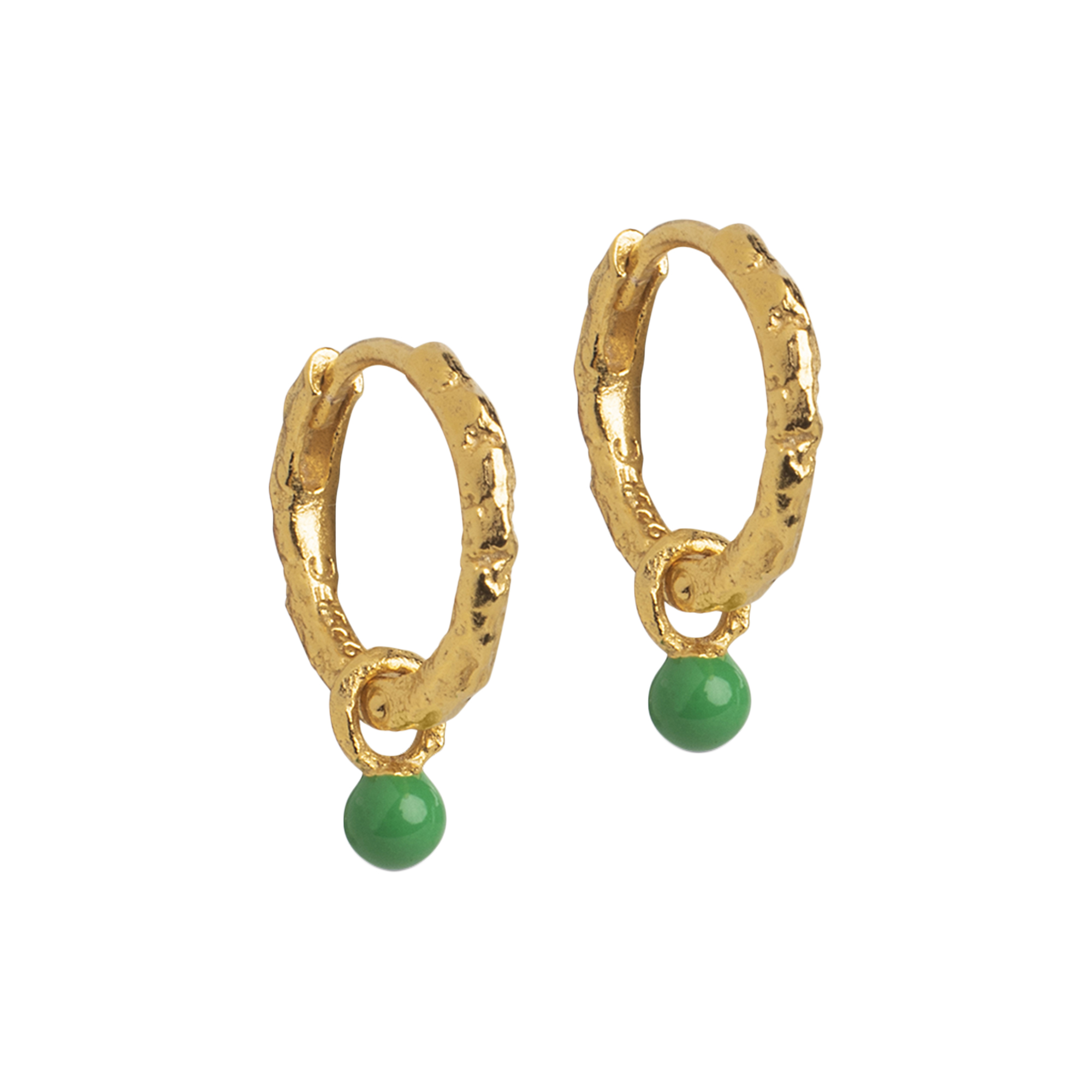 ENAMEL Copenhagen - Belle hoops, grass green