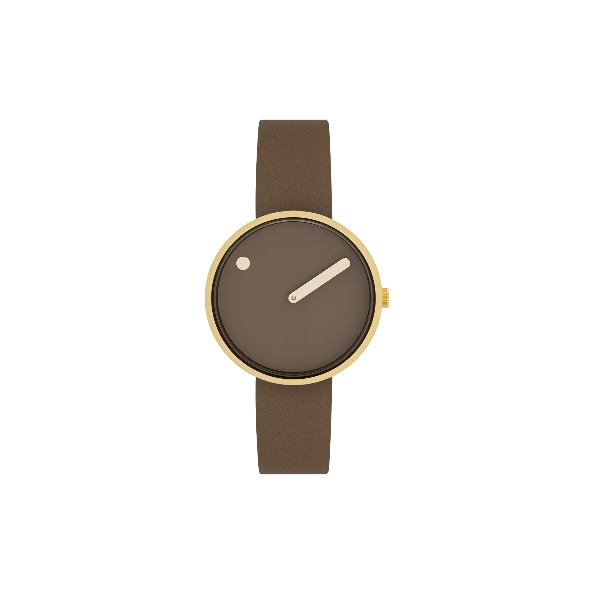 PICTO - PICTO armbåndsur, mocha brown/gold/mocha brown - 34mm