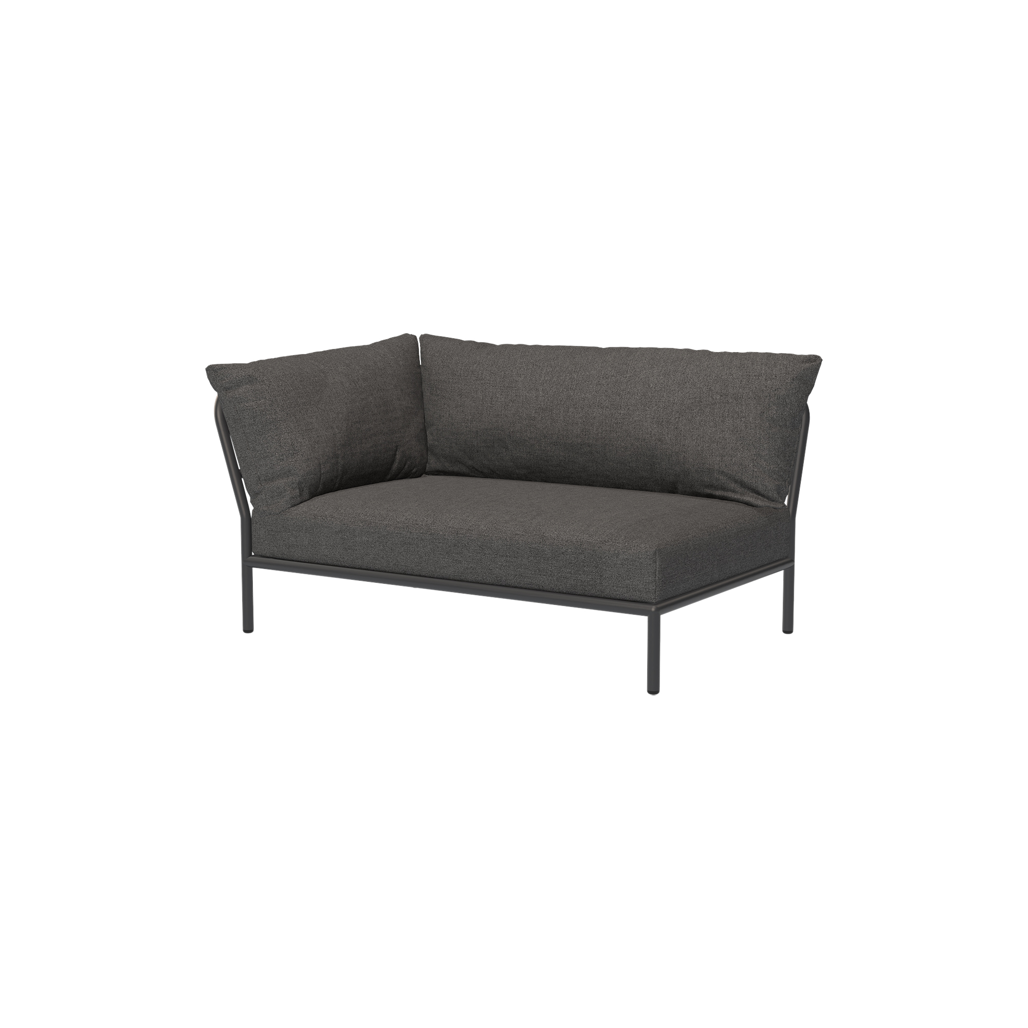 HOUE - LEVEL2 venstrevendt loungesofa, Basic dark grey - H: 68,5 x B: 139 x D: 92,5 cm.
