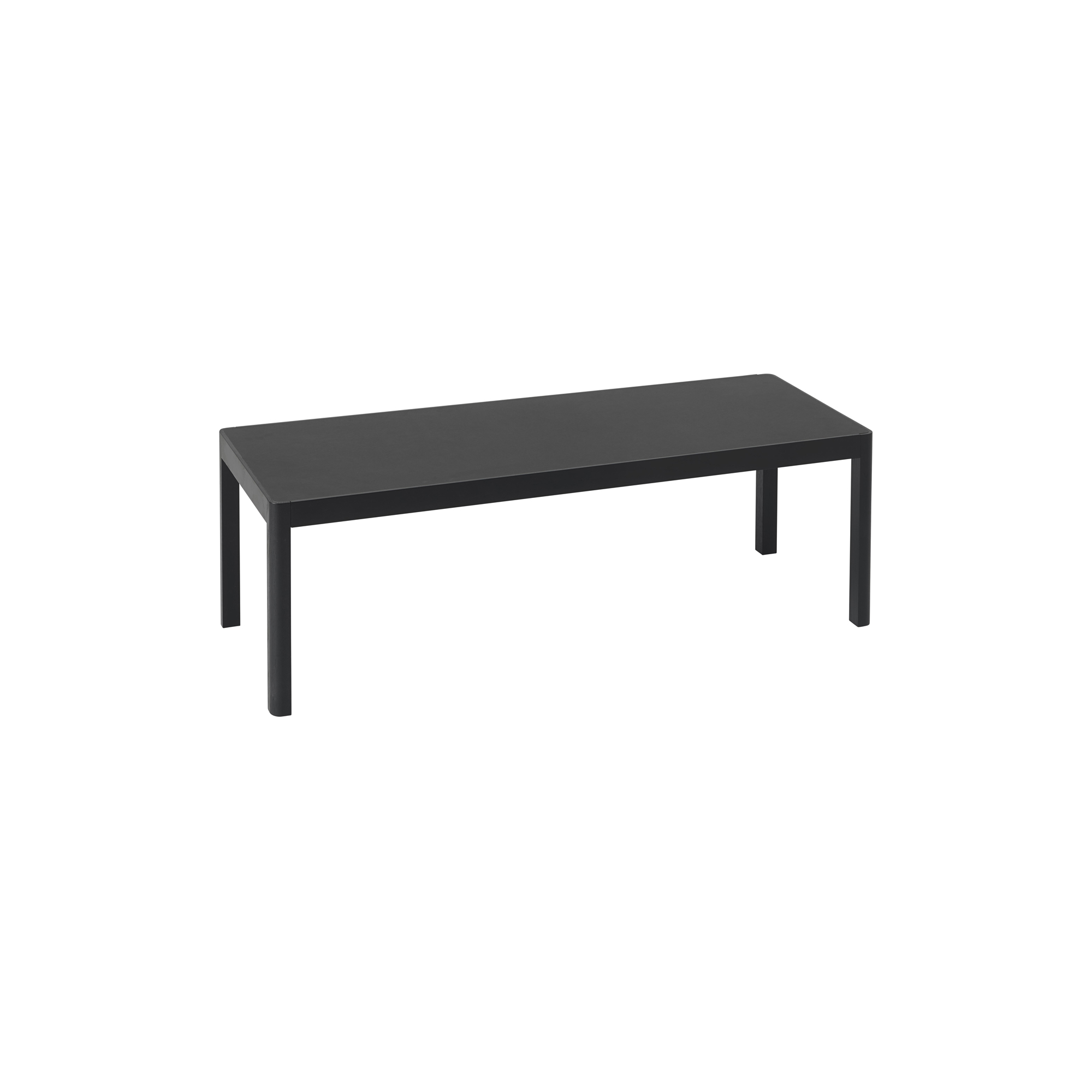 Muuto - Workshop Coffee Table, black linoleum/black, Outline - 120x43 cm