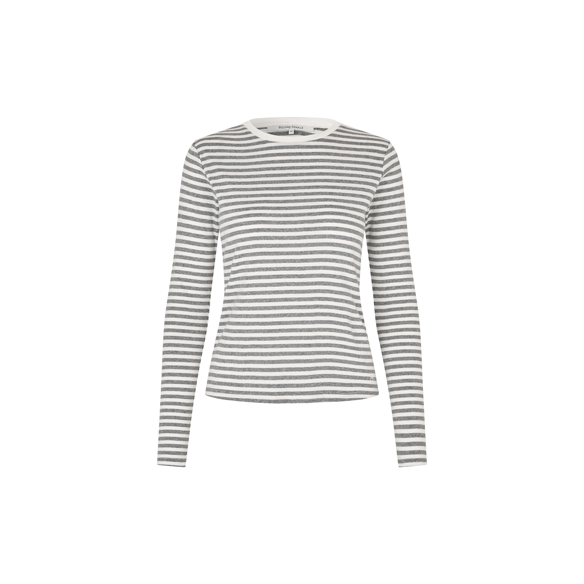 Second Female - Alvilda O-Neck Tee, light grey melange - Str. S