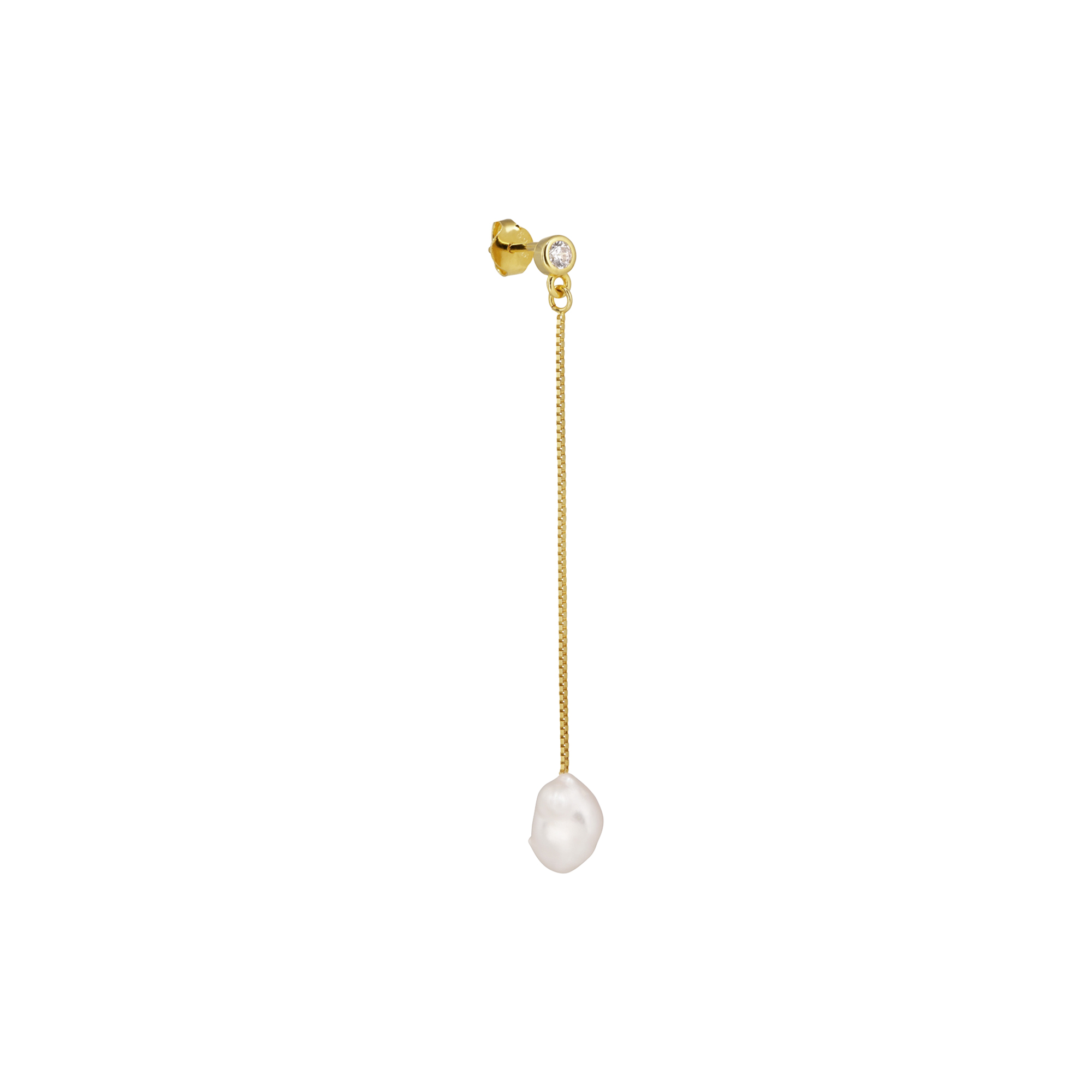 The Earring Shop - Meteorite Stud, forgyldt