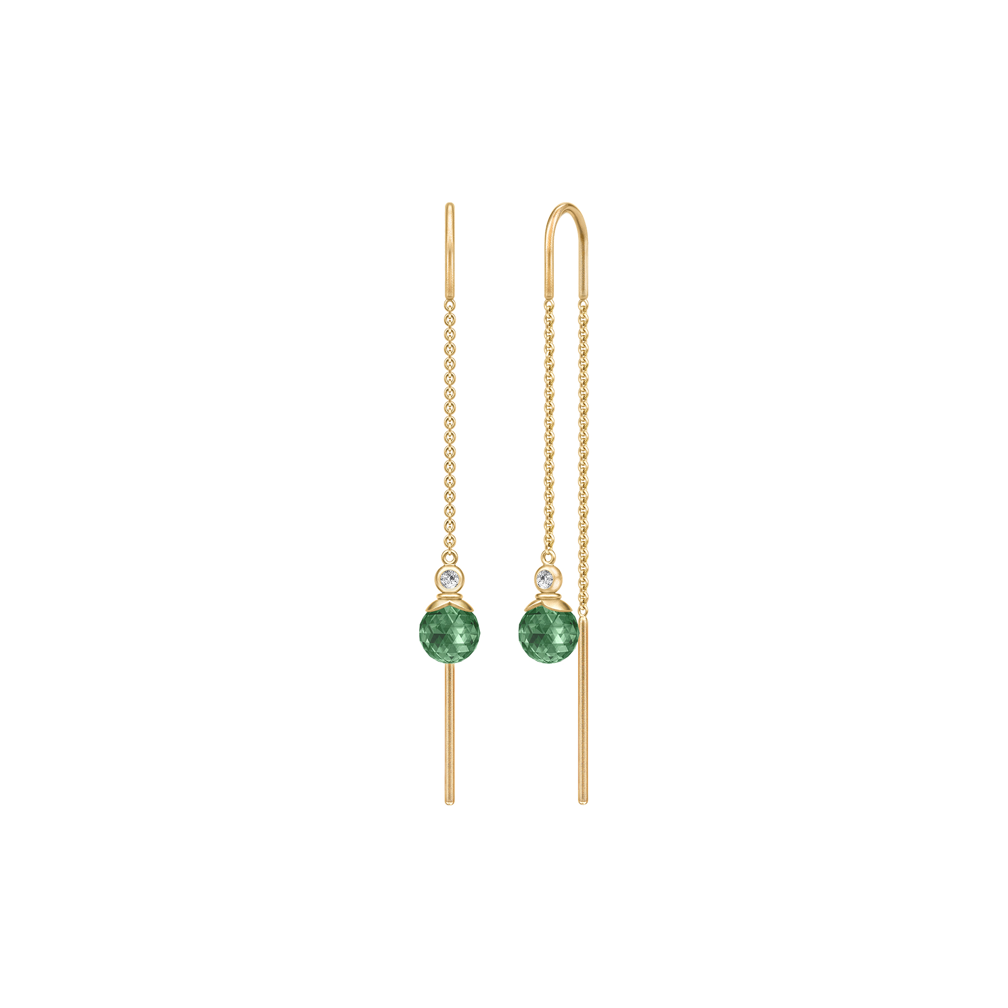 Julie Sandlau - Berry Chain Earring, gold/turmalin