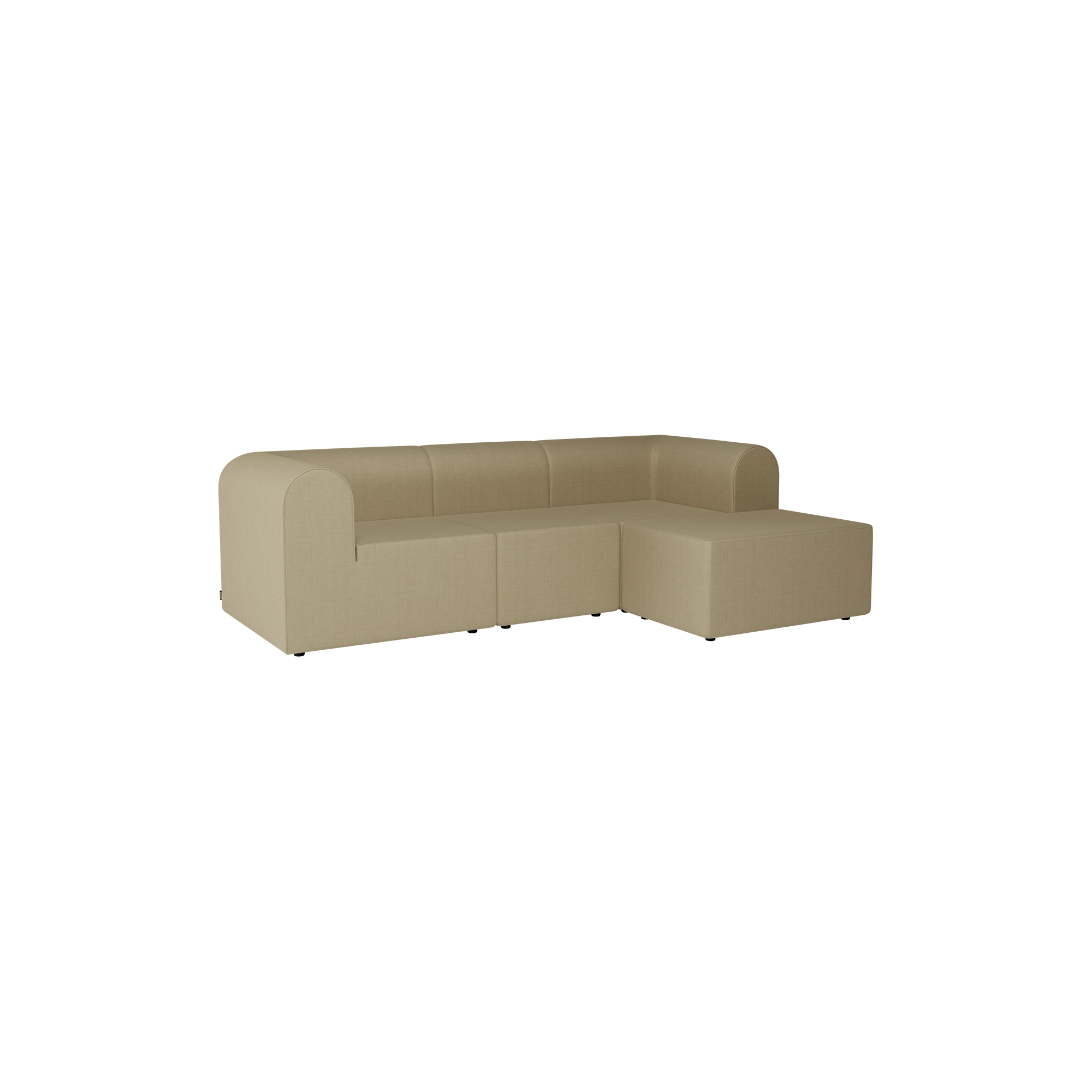Montana Furniture - Paradigm 3-personers sofa med puf, Technicolour 0210
