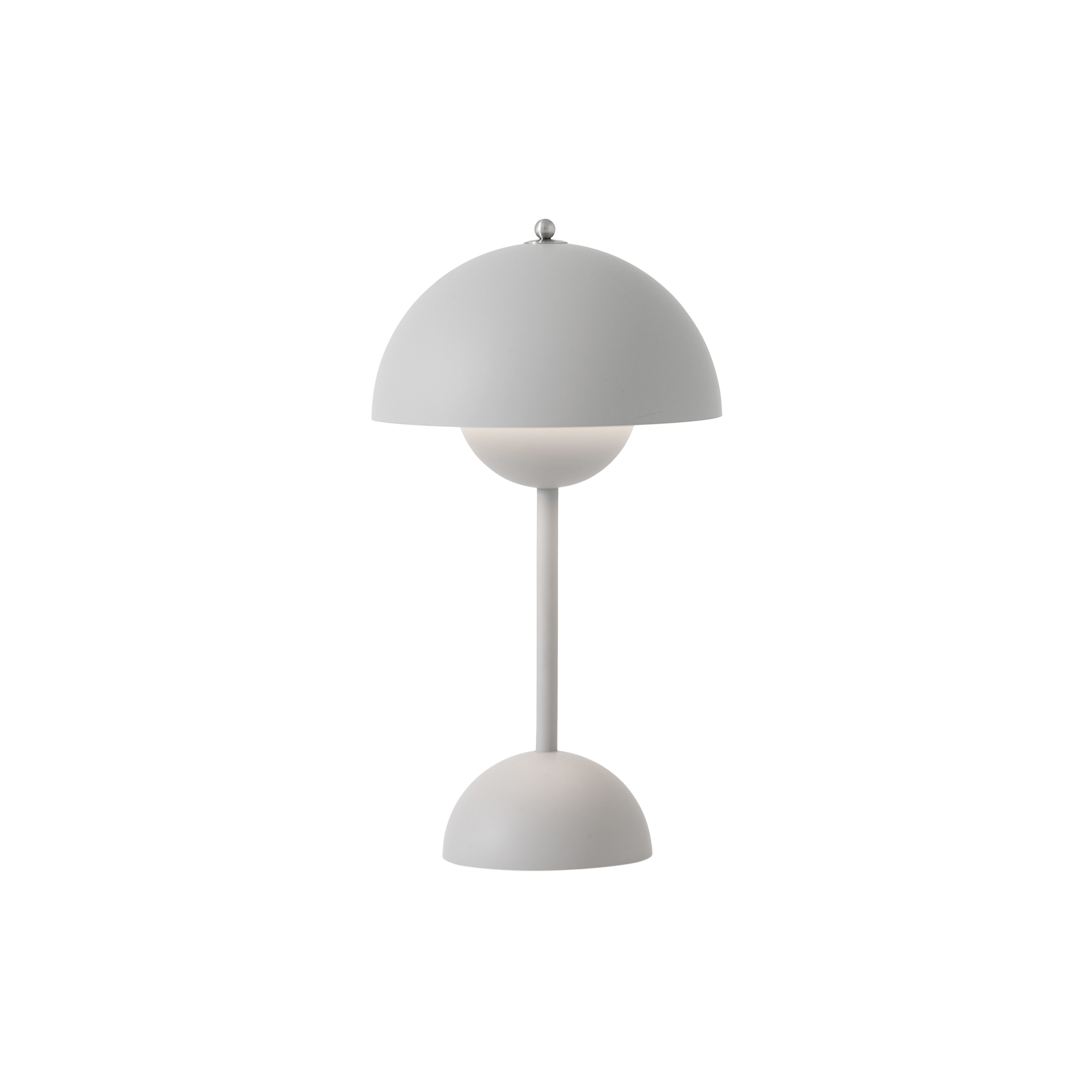 &Tradition - Flowerpot VP9 Portable Table Lamp, matt light grey - H: 29,5 x Ø 16 cm.