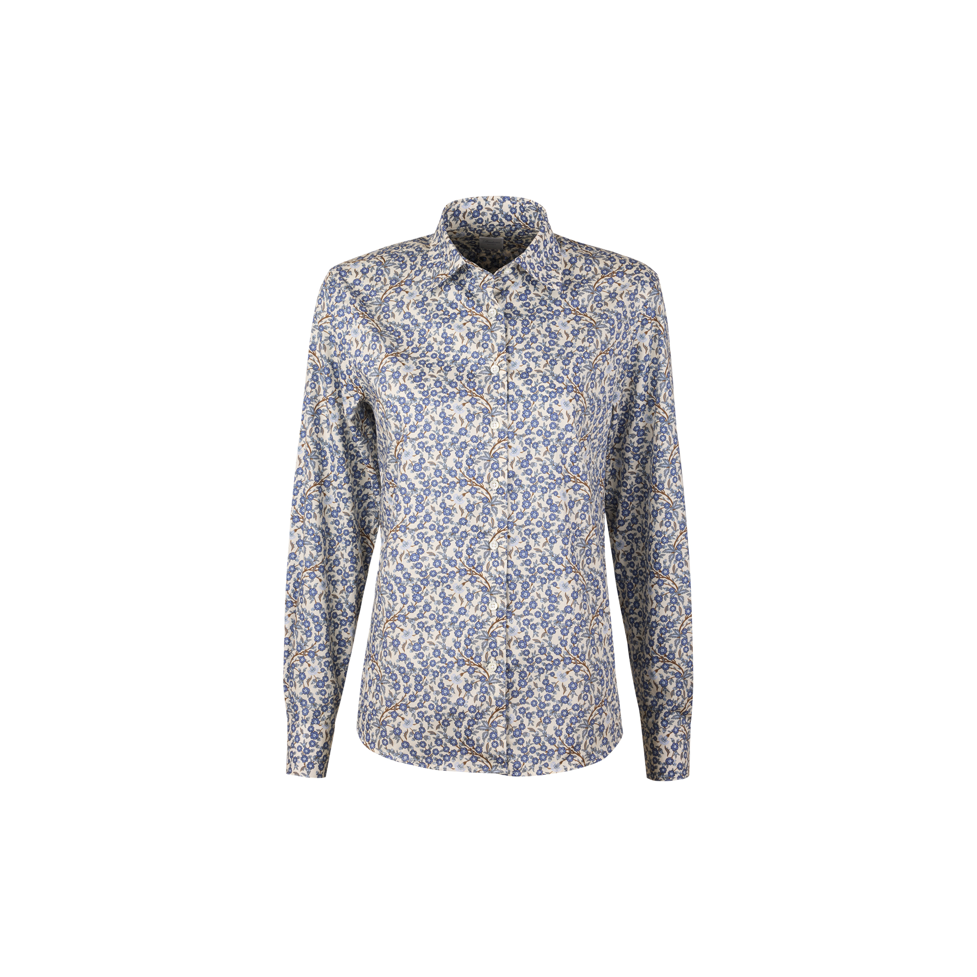 Stenströms - Siri Shirt, blue pattern - Str. 44
