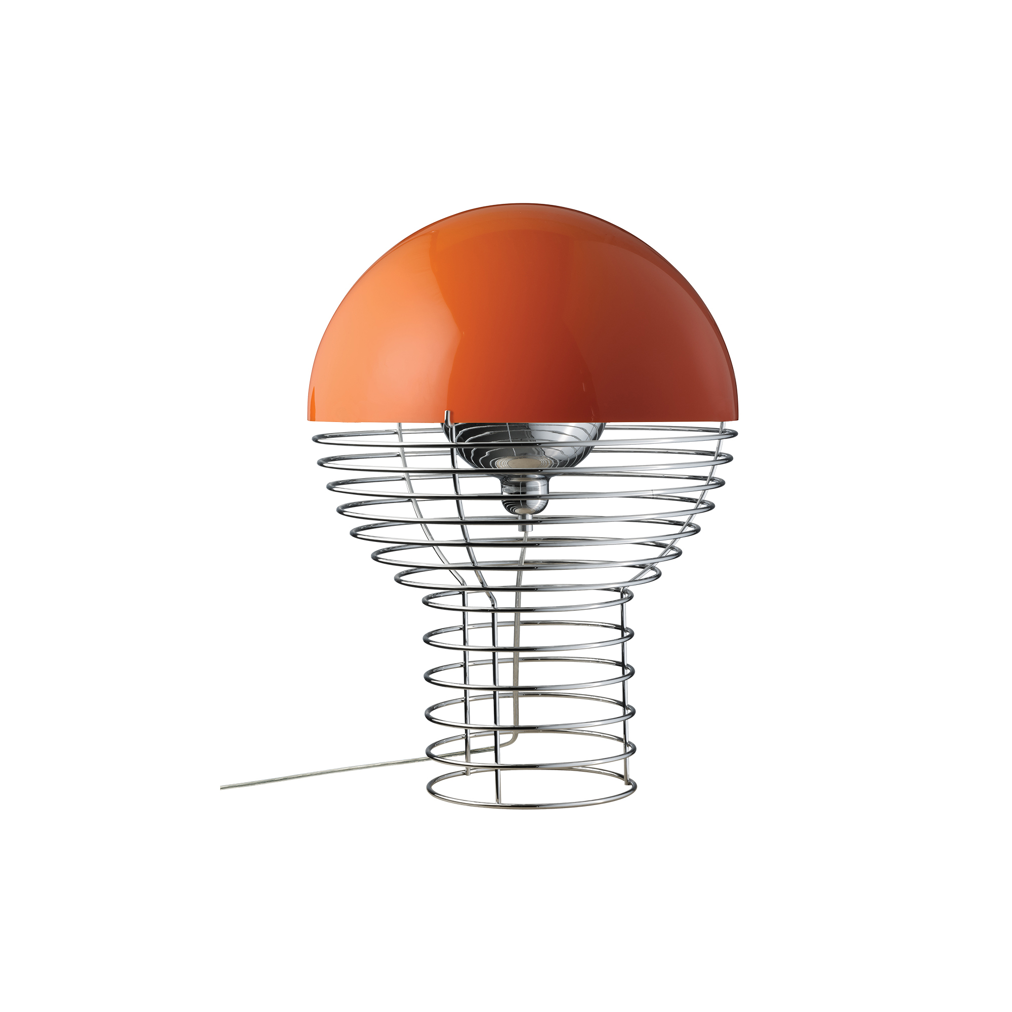 Verpan - Wire bordlampe, orange - H: 54 x Ø 40 cm.