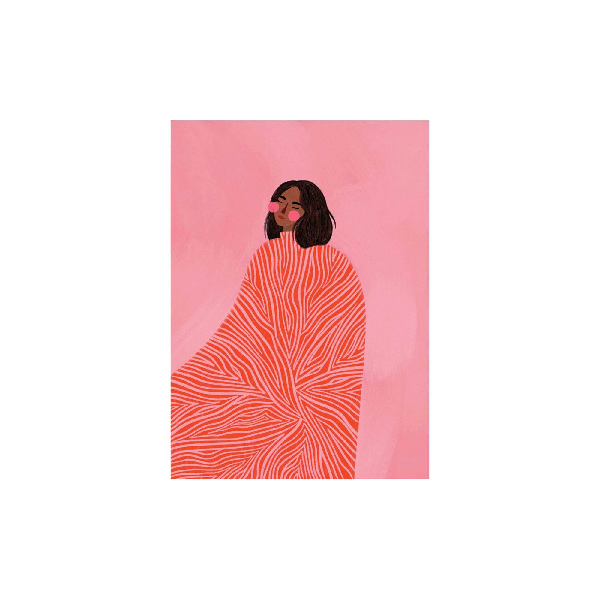 Poster & Frame - The Woman with the Swirls - A4