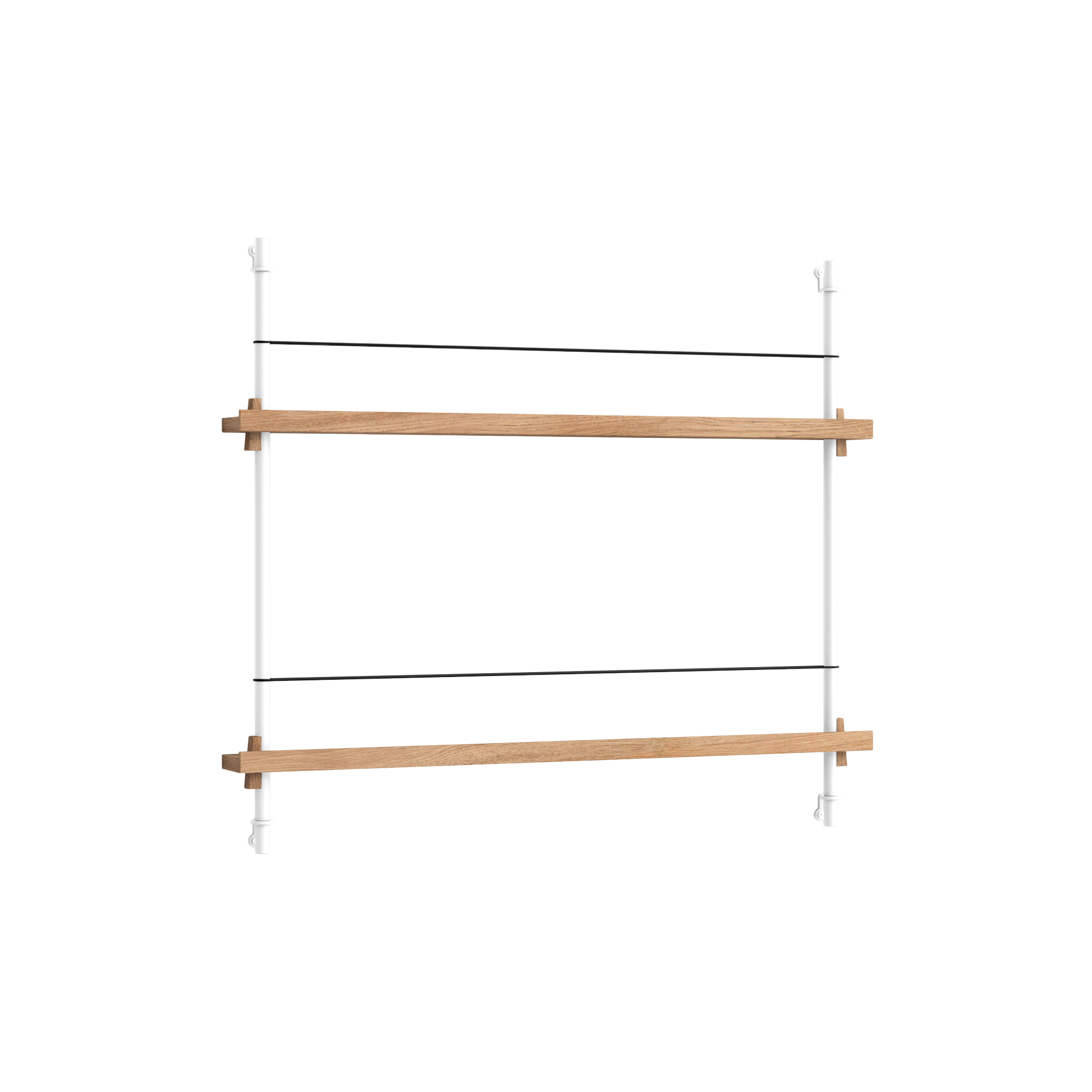 MOEBE - Magazine Shelving Small, oak/white
