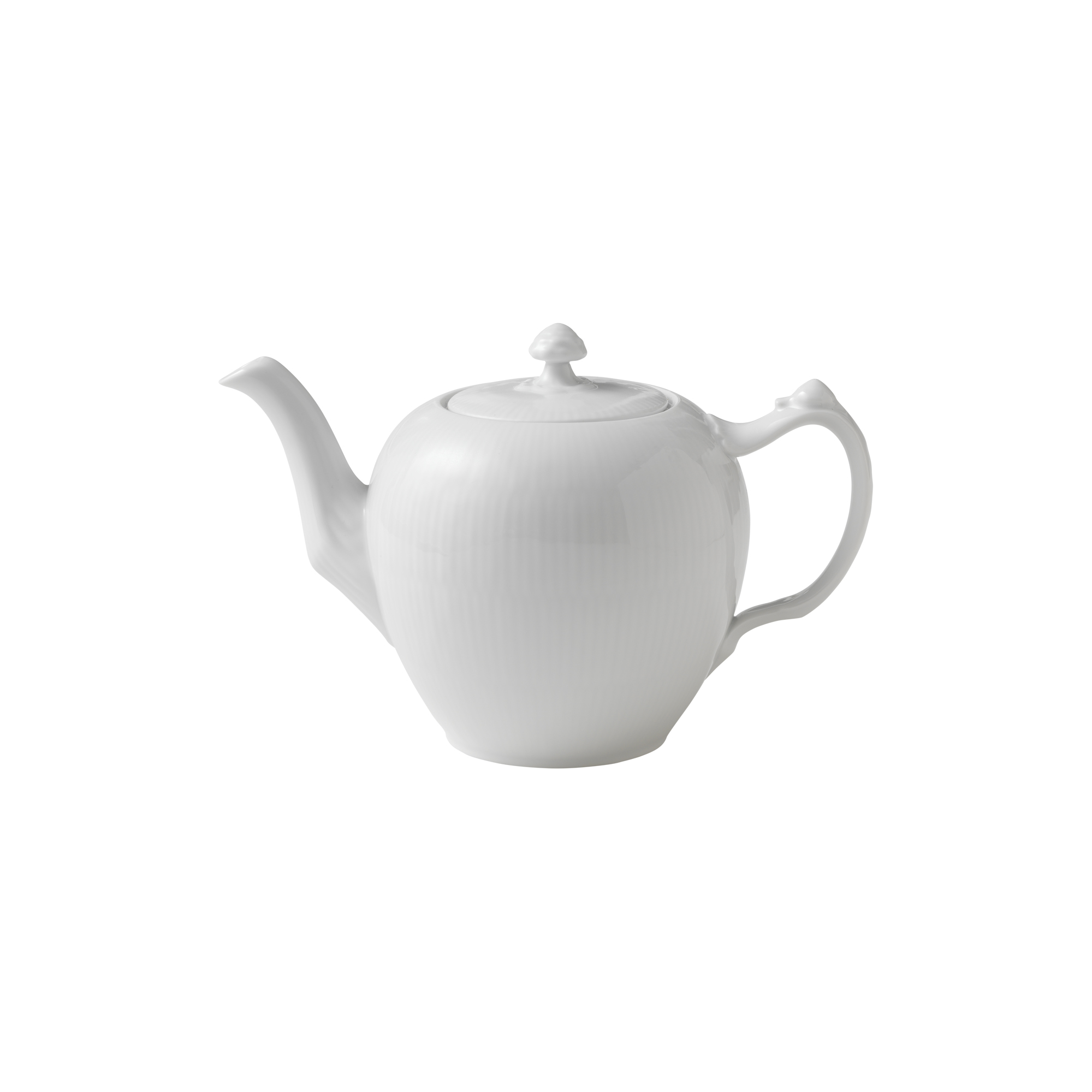 Royal Copenhagen - Hvid Riflet tekande 100 cl