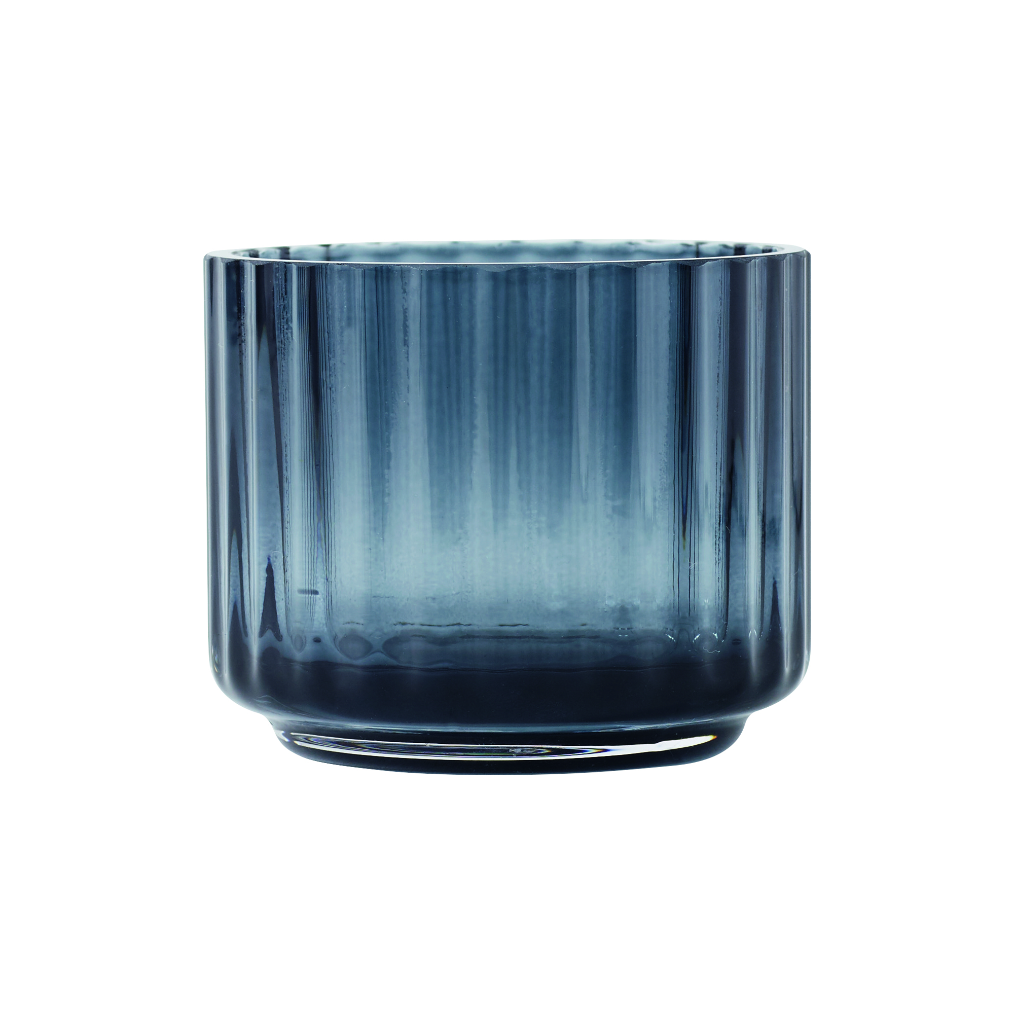 Lyngby Porcelæn - Fyrfadsstage, midnight blue, Lyngby - H: 5,5 x Ø 6,7 cm.