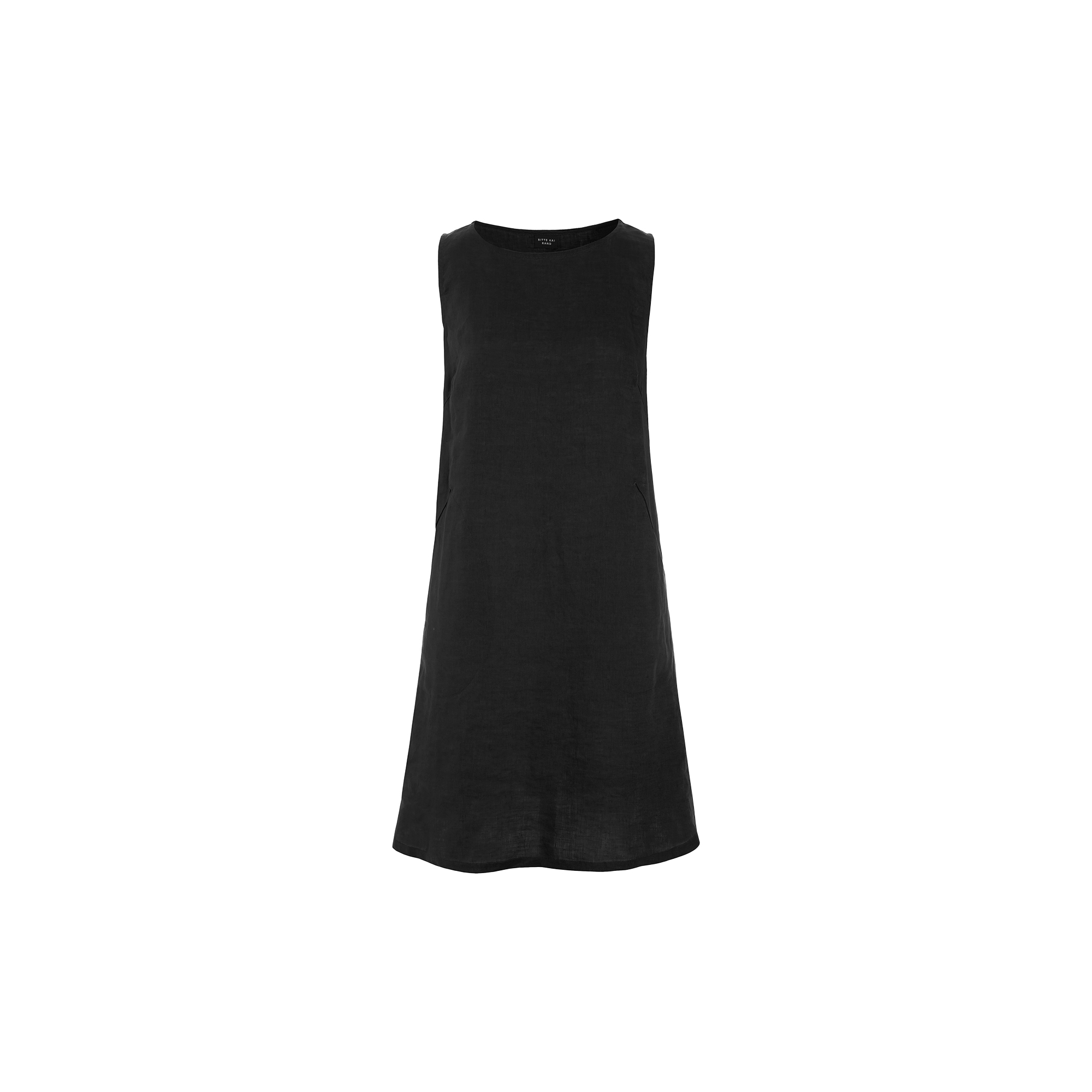 BITTE KAI RAND - Airy linen kort kjole, black - Str. L