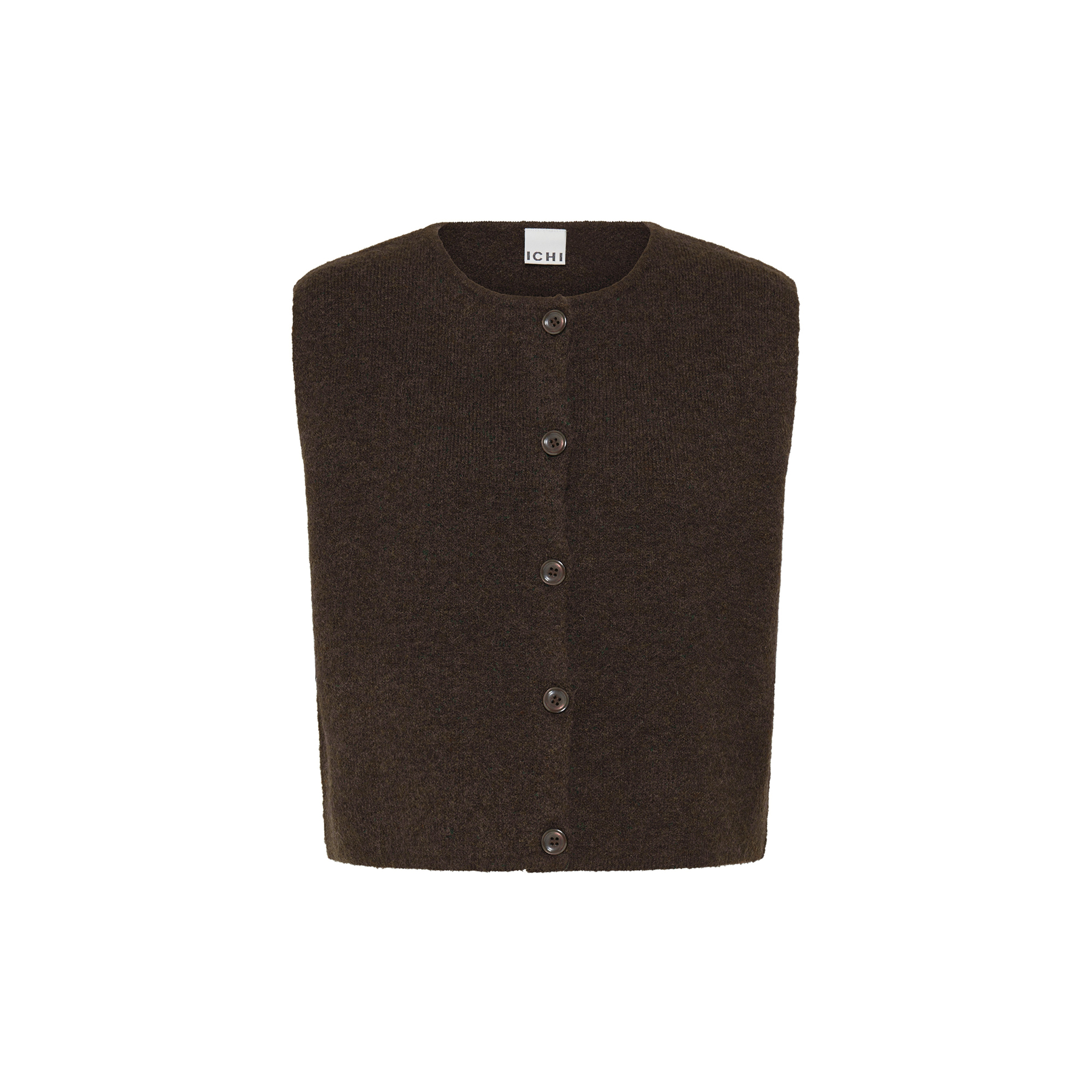 ICHI - IHPANORA Waistcoat, coffee bean melange - Str. XL