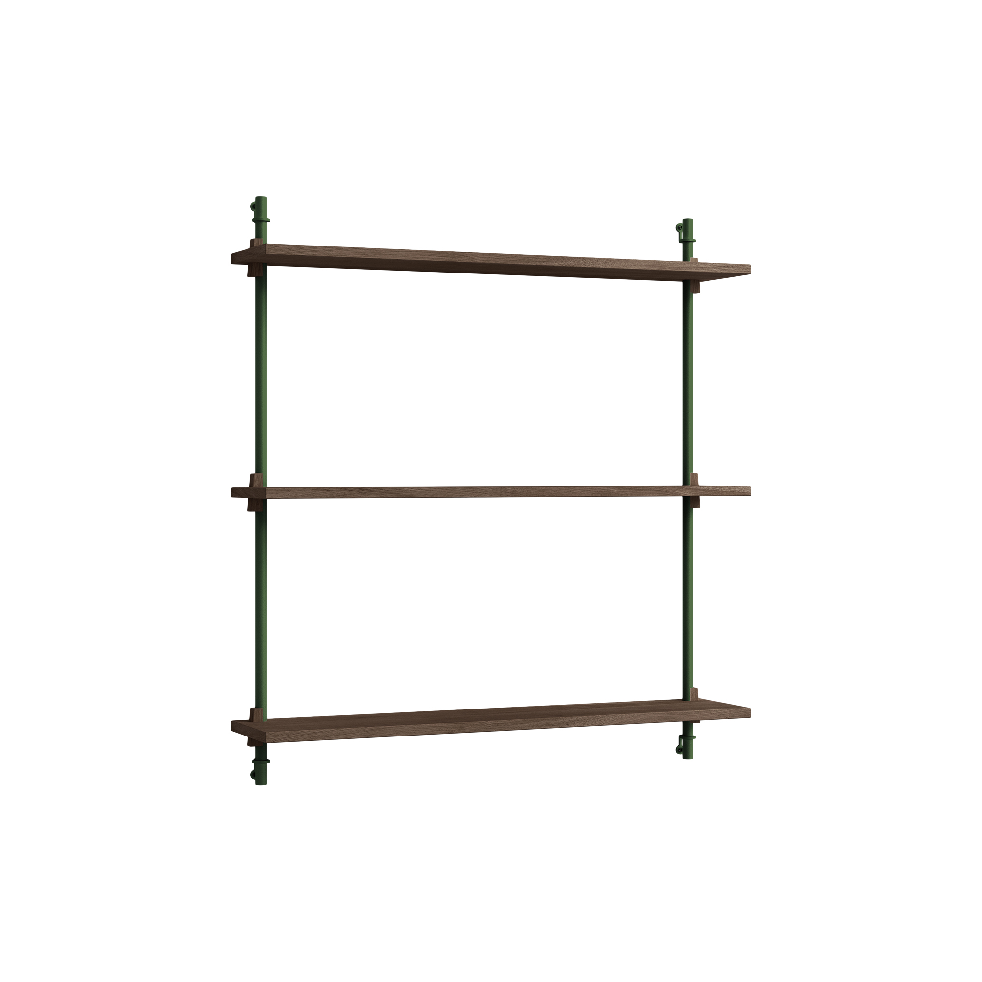 MOEBE - Wall Shelving Standard, smoked oak/pine green