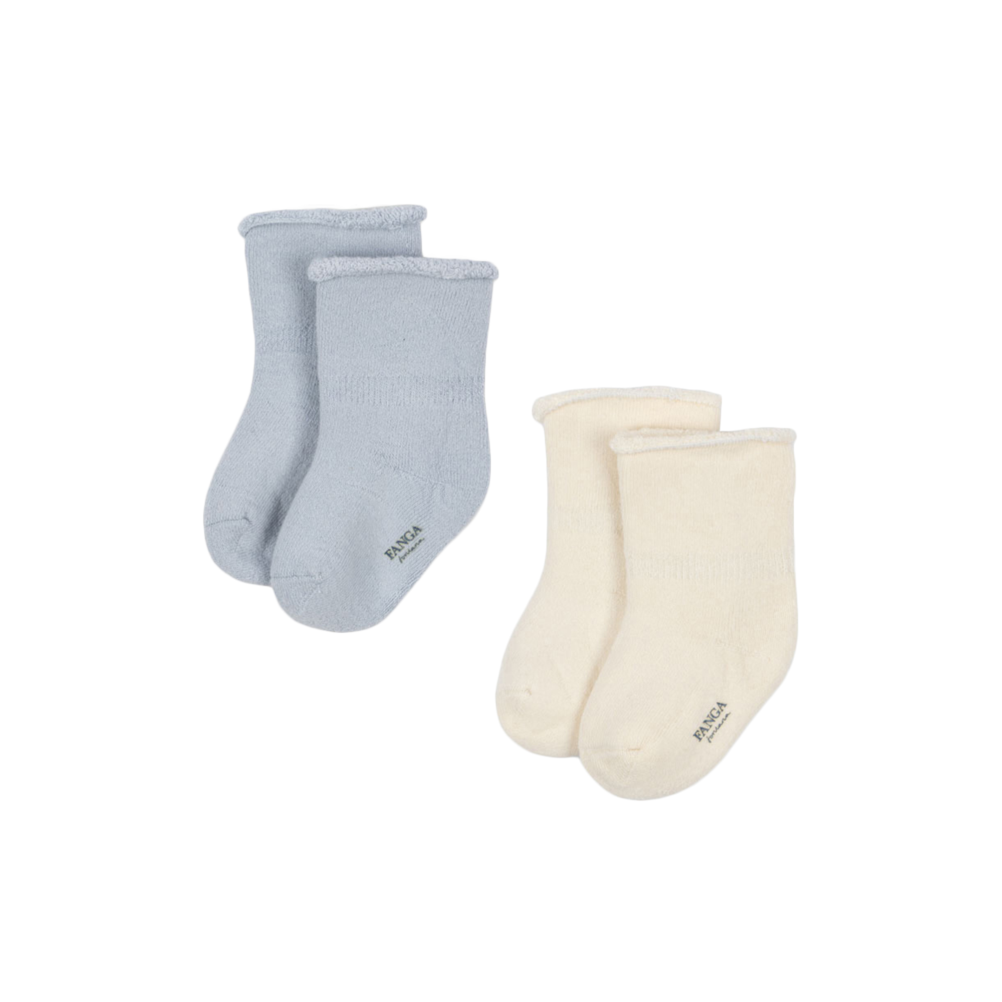 Konges Sløjd - Vicino 2-pack Terry Socks, gray dawn, Fanga Fontana - 19-21