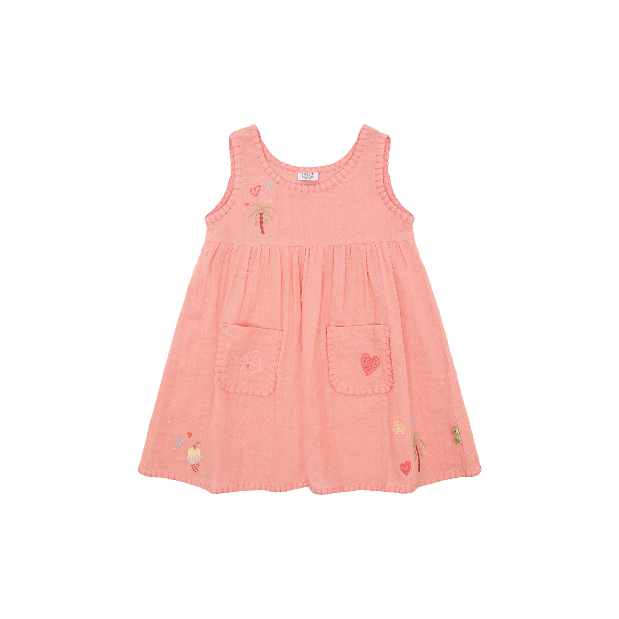 Hust & Claire - HCKaroline Dobby Dress, shell - Str. 92
