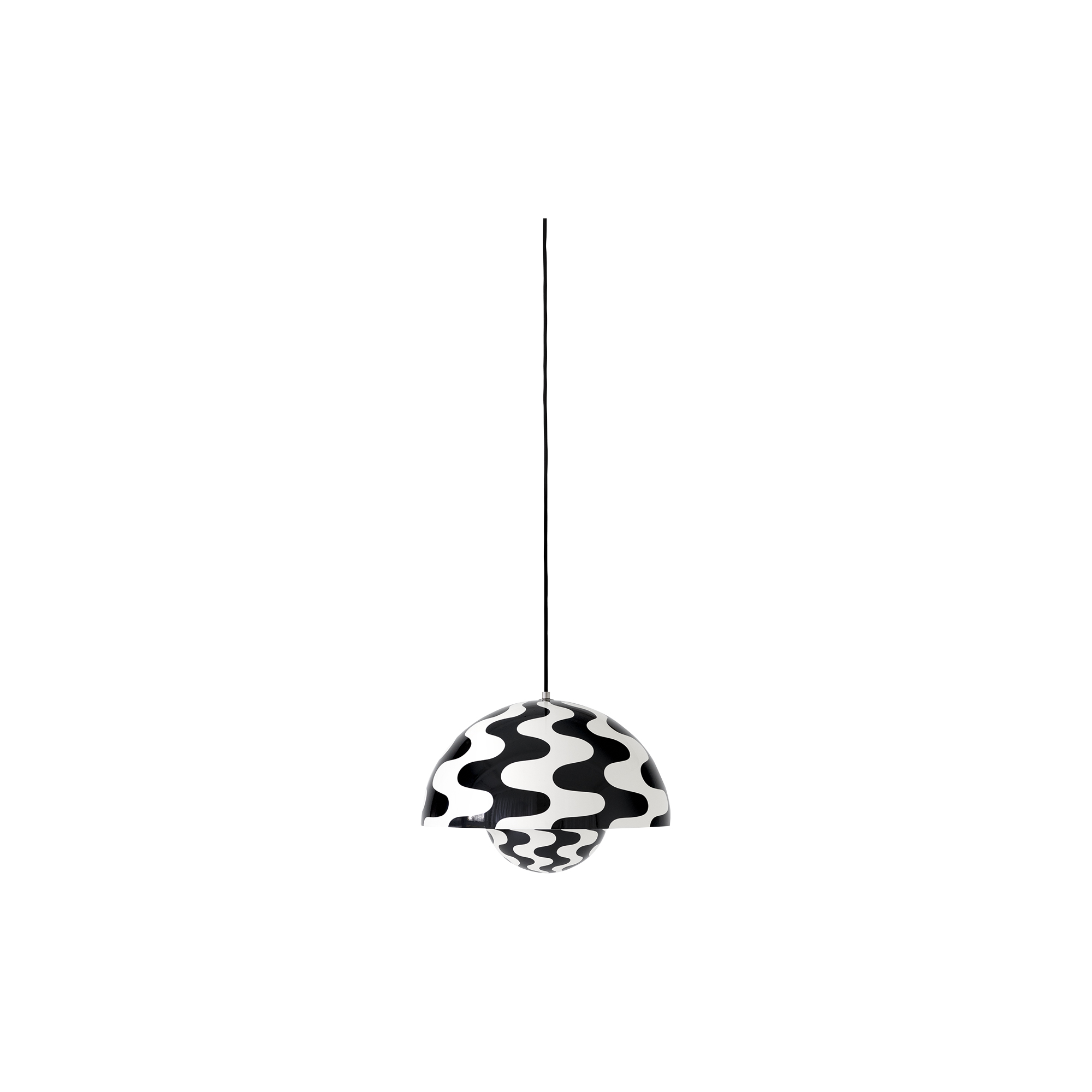 &Tradition - Flowerpot VP7 Pendant, black & white pattern - H: 27 x Ø 37 cm.
