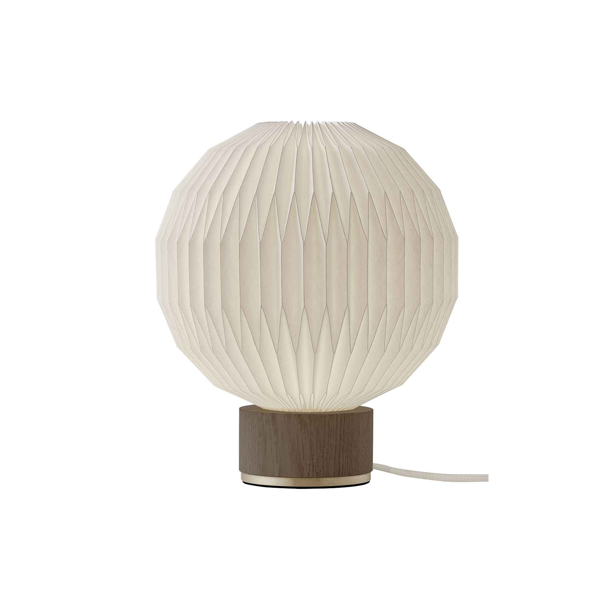 LE KLINT - Le Klint 375 bordlampe med papirskærm, røget eg - H: 21 x Ø 18 cm.