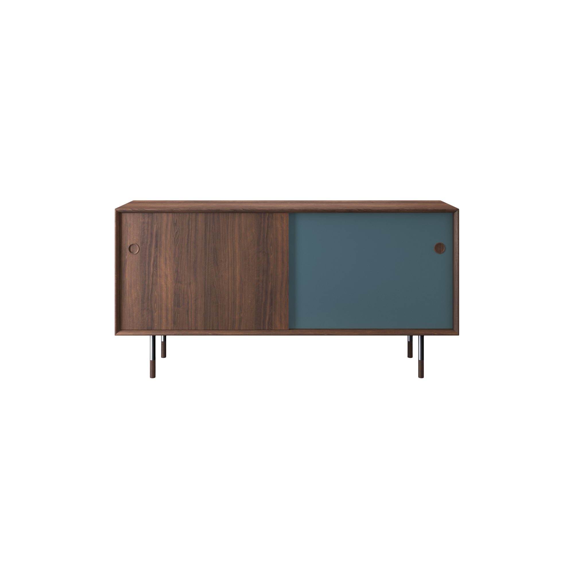 Sibast Furniture - Sibast No 11 Sideboard, blue/white - H: 76 x L: 152 x D: 42 cm.