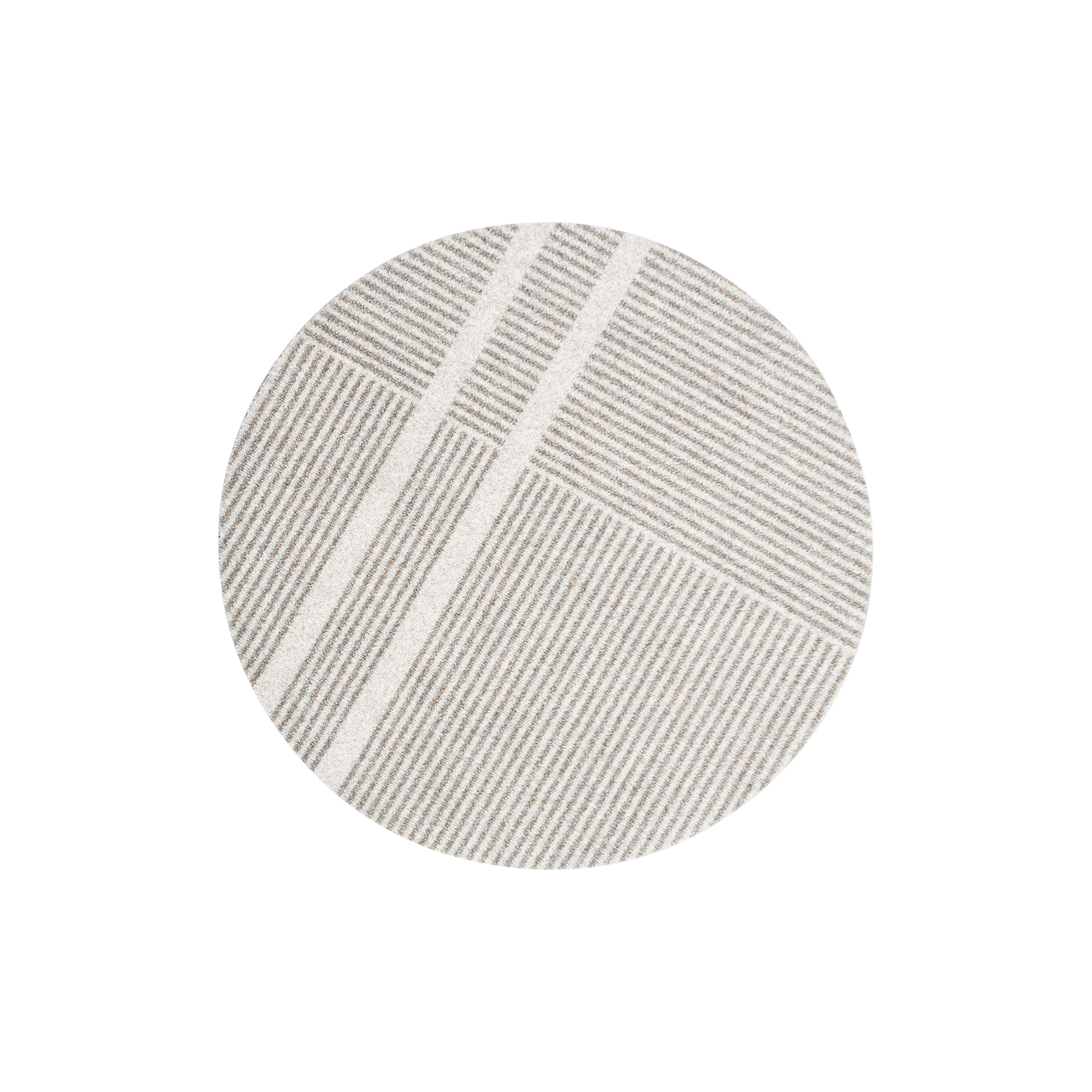 Heymat - Løype Breezy Beige Round dørmåtte - Ø100 cm