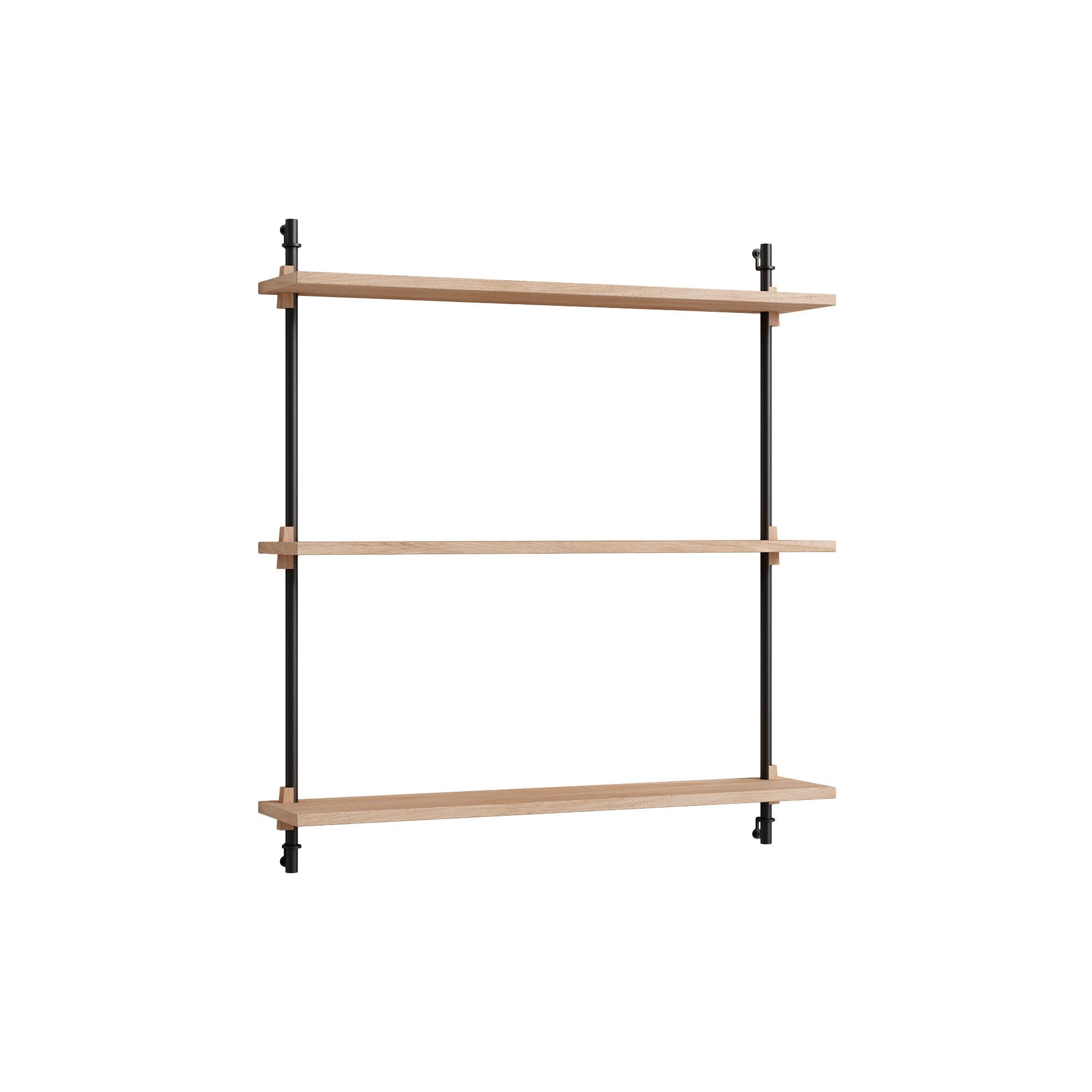 MOEBE - Wall Shelving Standard, oak/black
