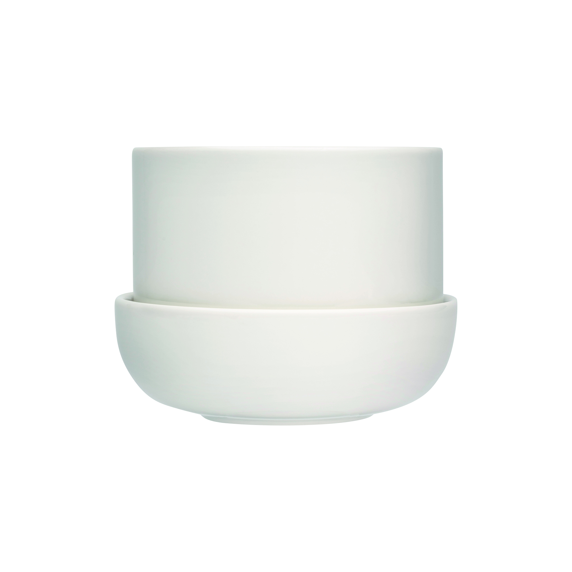 Iittala - Nappula urtepotte med underskål lille, hvid - 17x13 cm