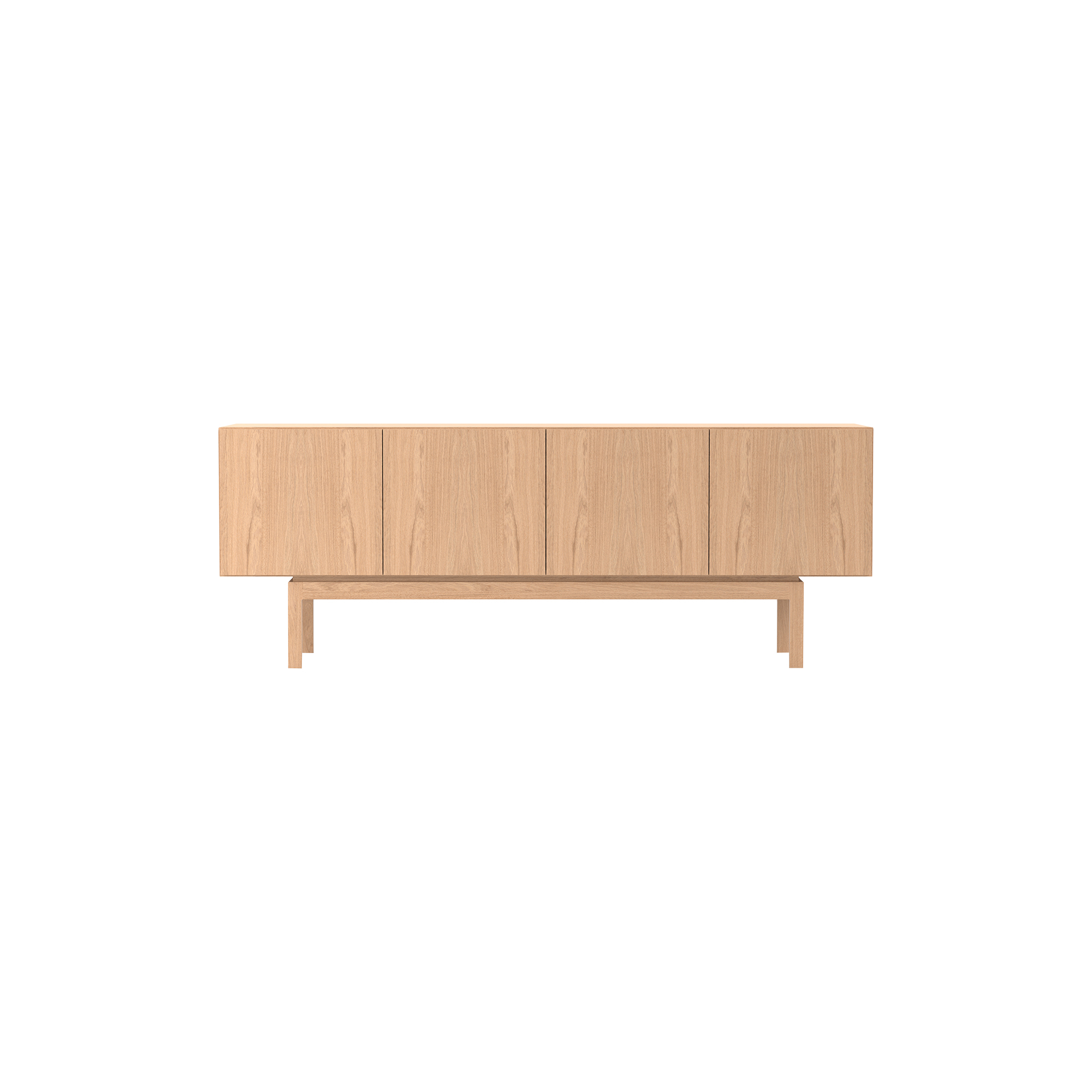 Bernh. Pedersen & Søn - BPS183 Sideboard, oiled oak, Sideboard No. 183 - H: 80 x L: 210 x B: 50 cm.