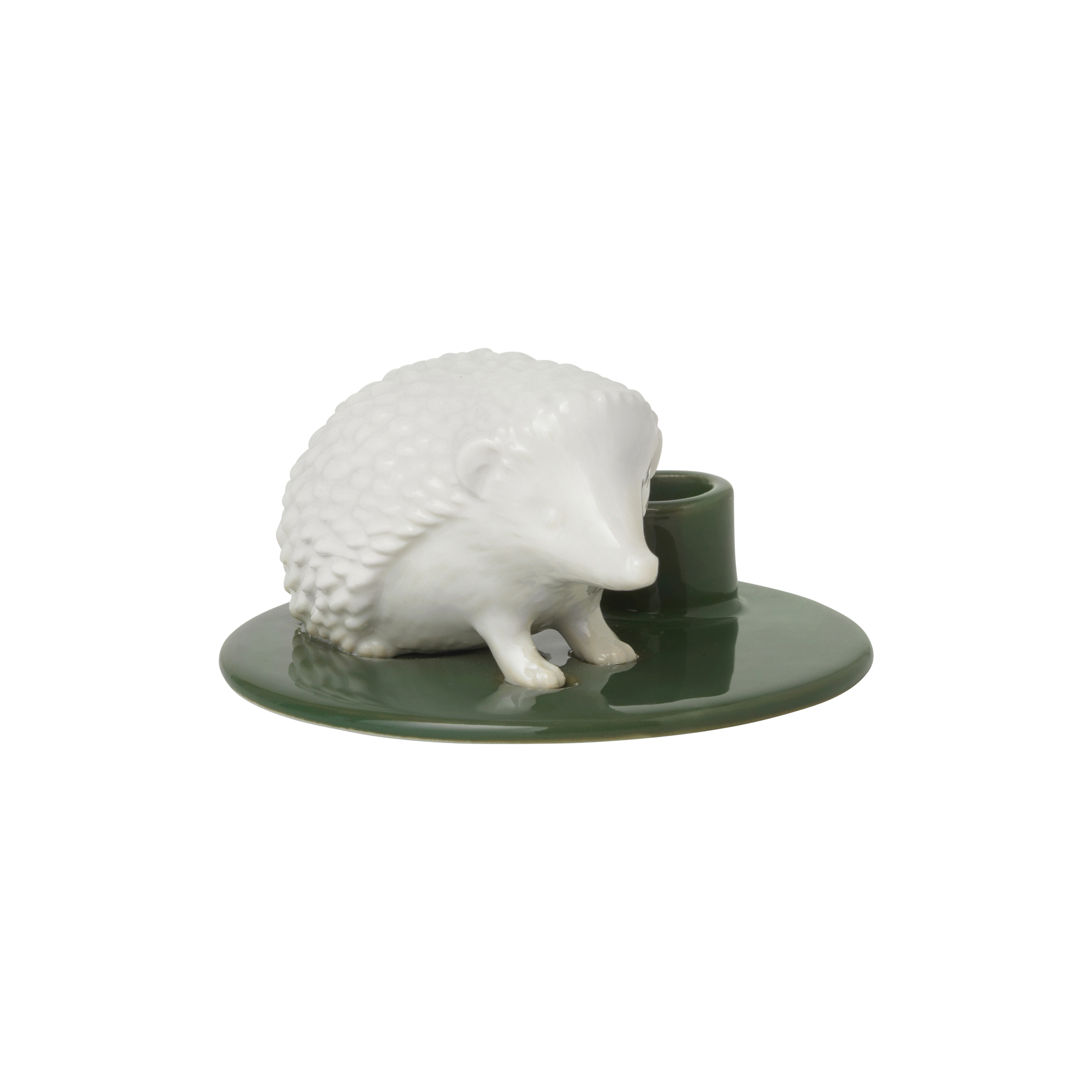 Dottir Nordic Design - Sweet Stories Hedgehog lysestage, moss