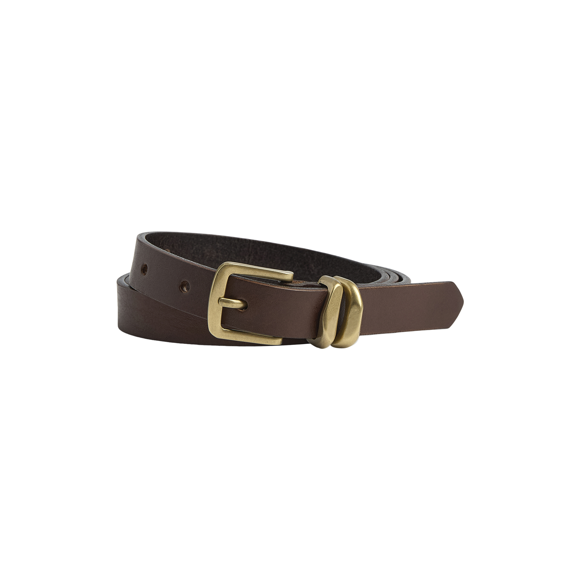 Markberg - KinsleyMBG Belt, dark brown w/br. gold - 105
