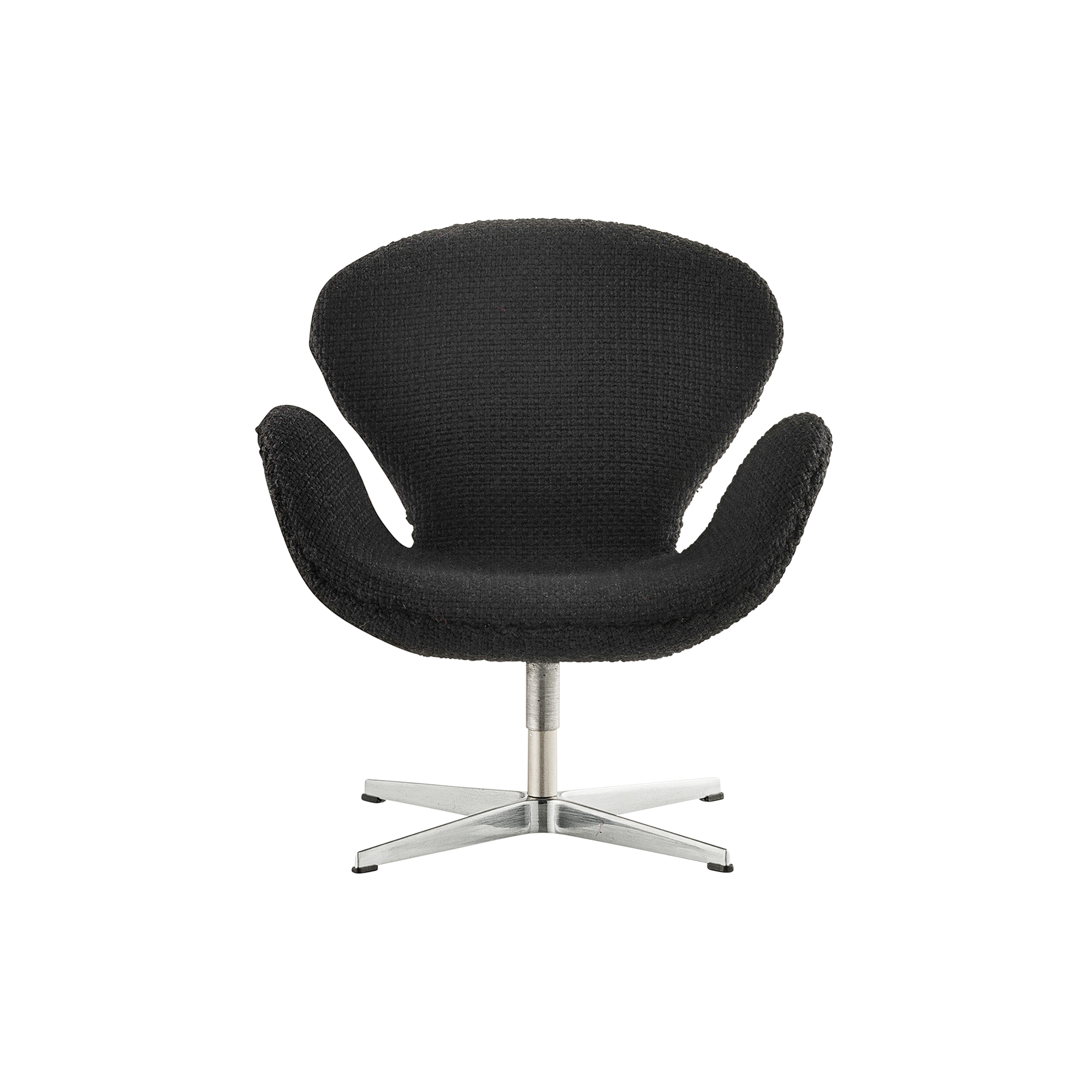 Fritz Hansen - Miniature Svanen , sort - H: 9 x L: 13,5 cm.