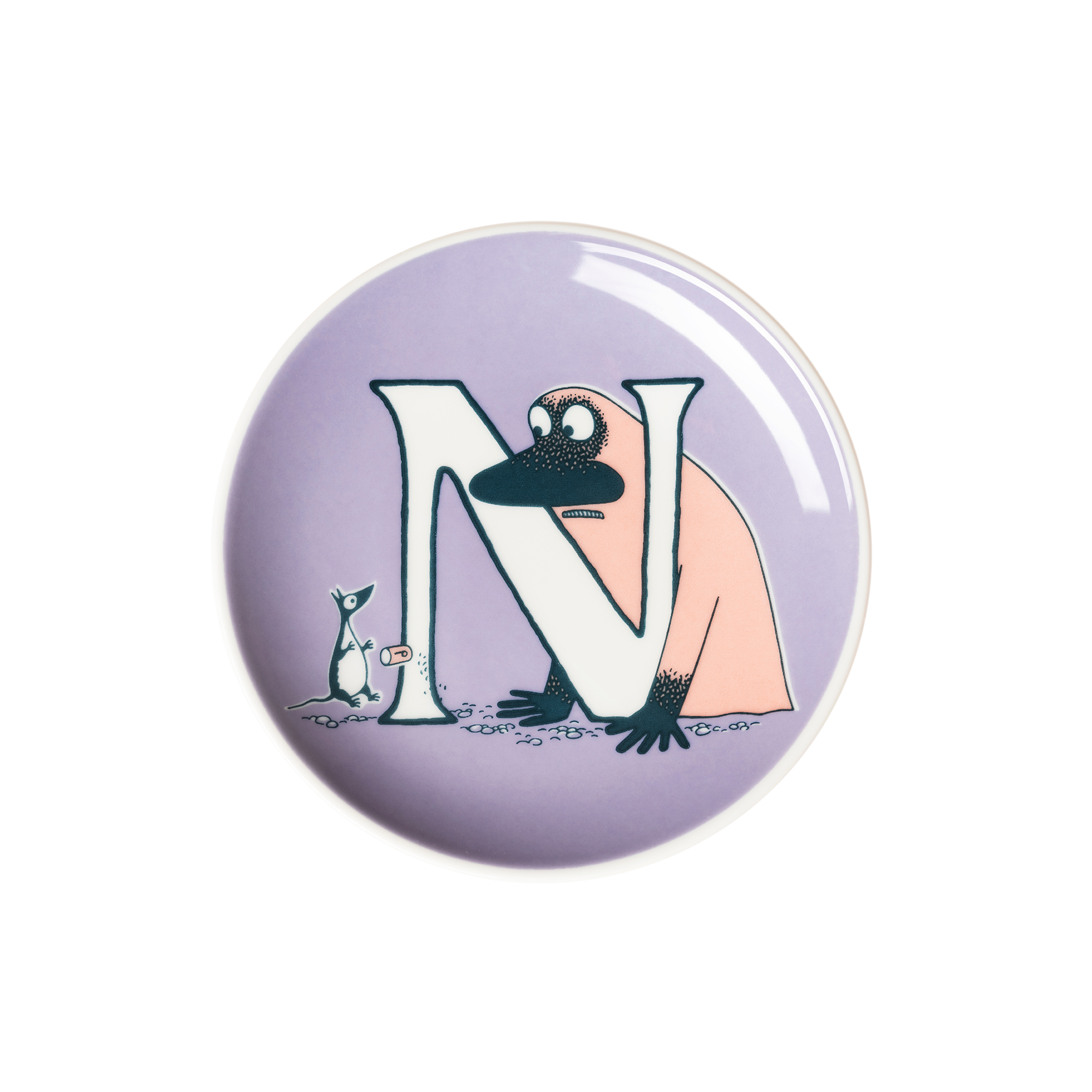Moomin Arabia - Alfabet lille tallerken N, Alfabet kollektion