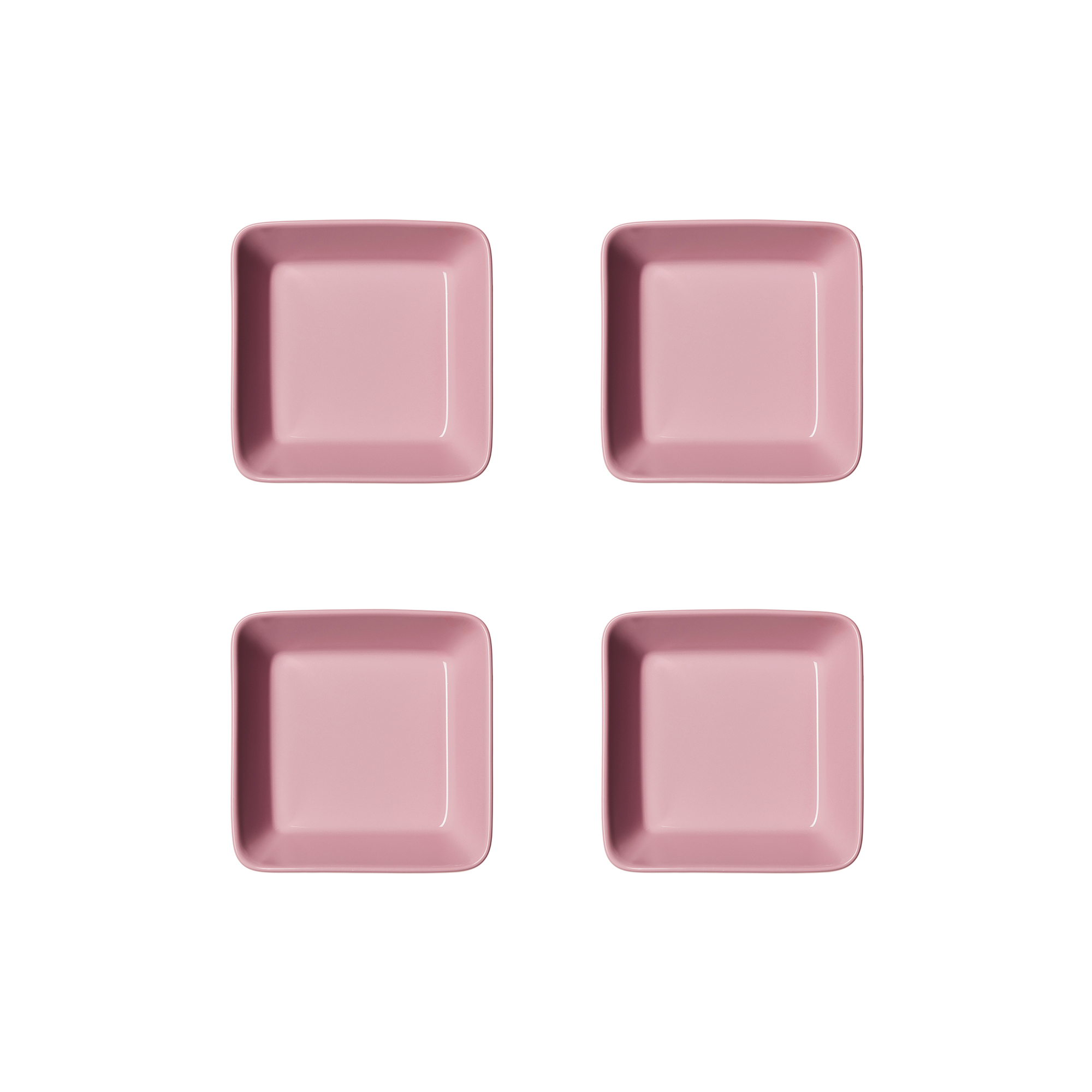 Iittala - Teema firkantet fad 4 stk., rosa