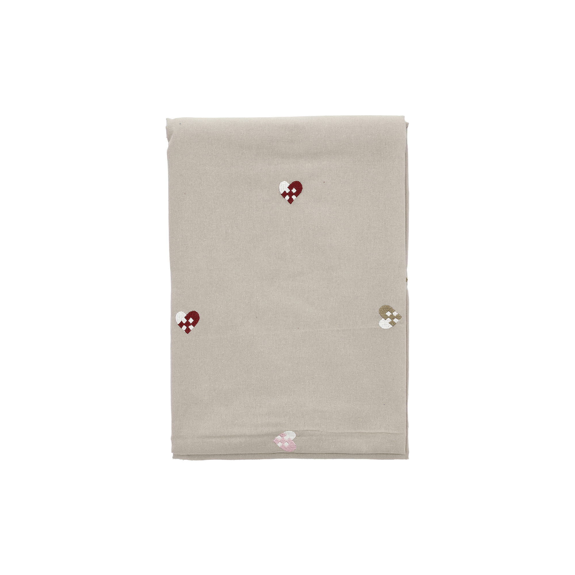 Södahl - Christmas Hearts Embroidery juledug, rose - Ø180 cm