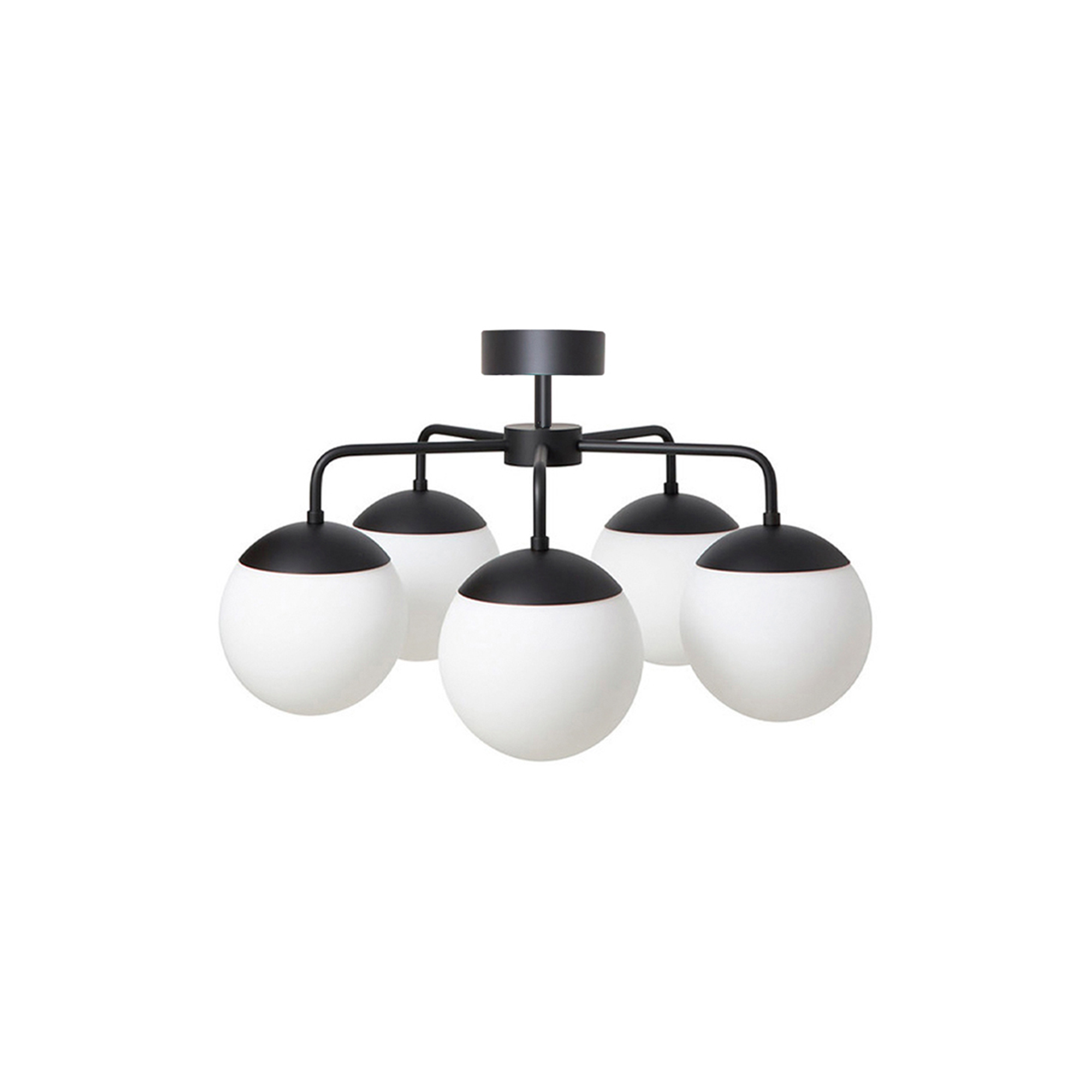 Rubn - Lord 5 Chandelier, black/opal