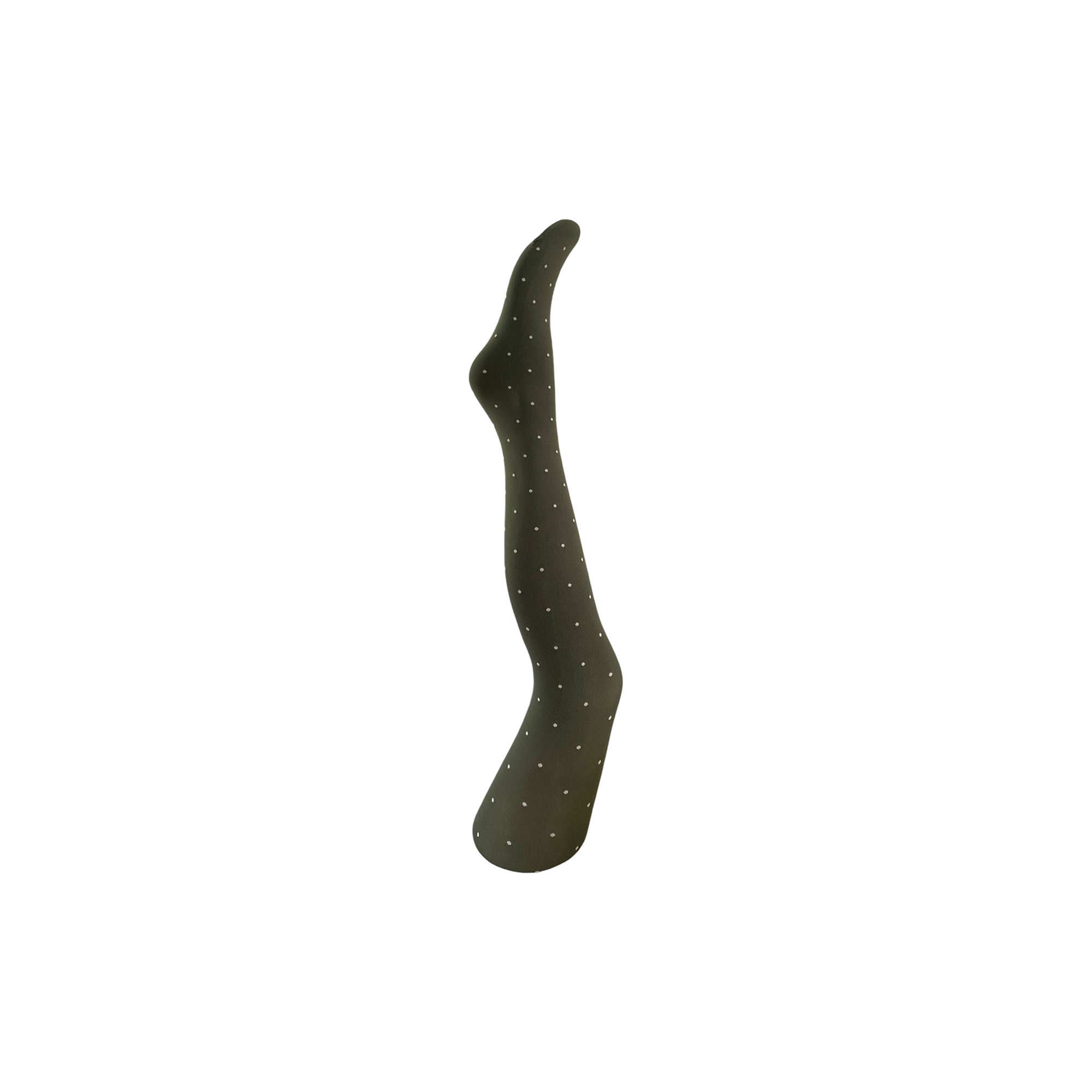 A MOÌ - Agnes army dot tights, army w. off white dots - 2-M-XL