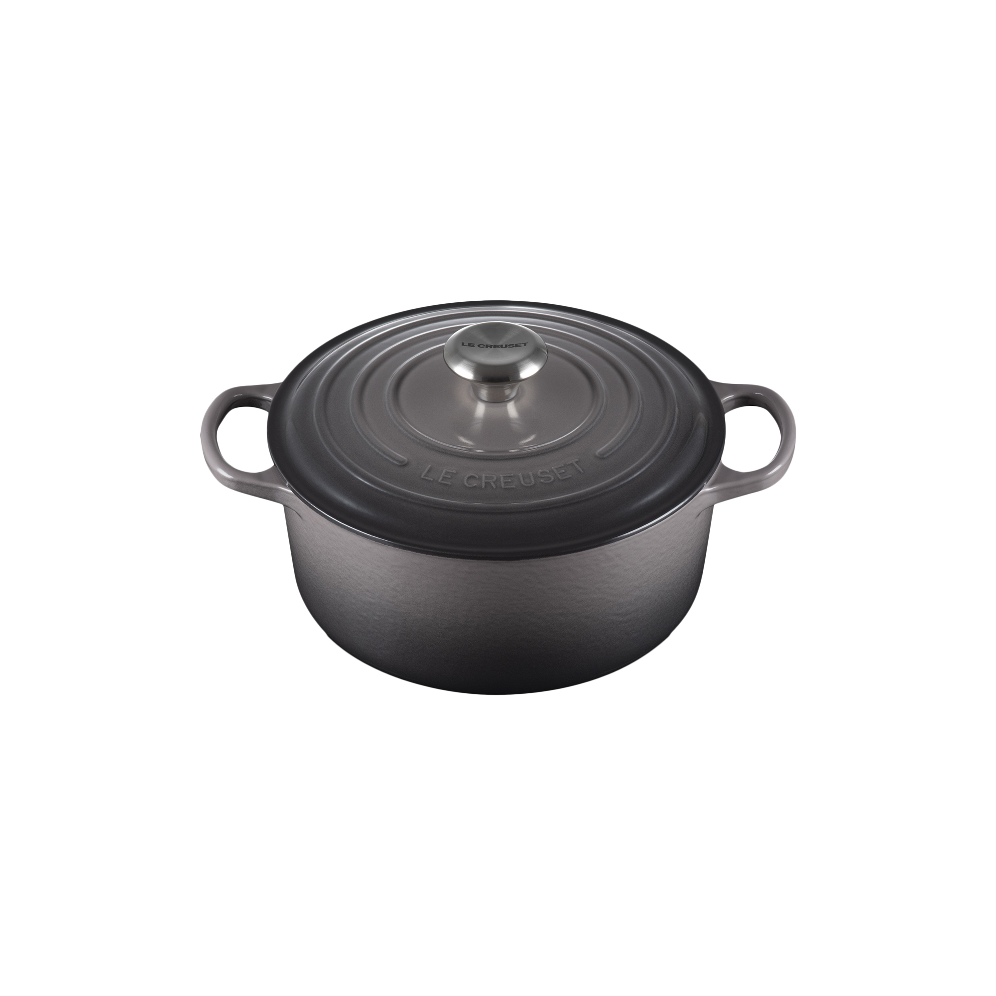 Le Creuset - Signature rund støbejernsgryde Ø 24 cm, flint - Ø24 cm