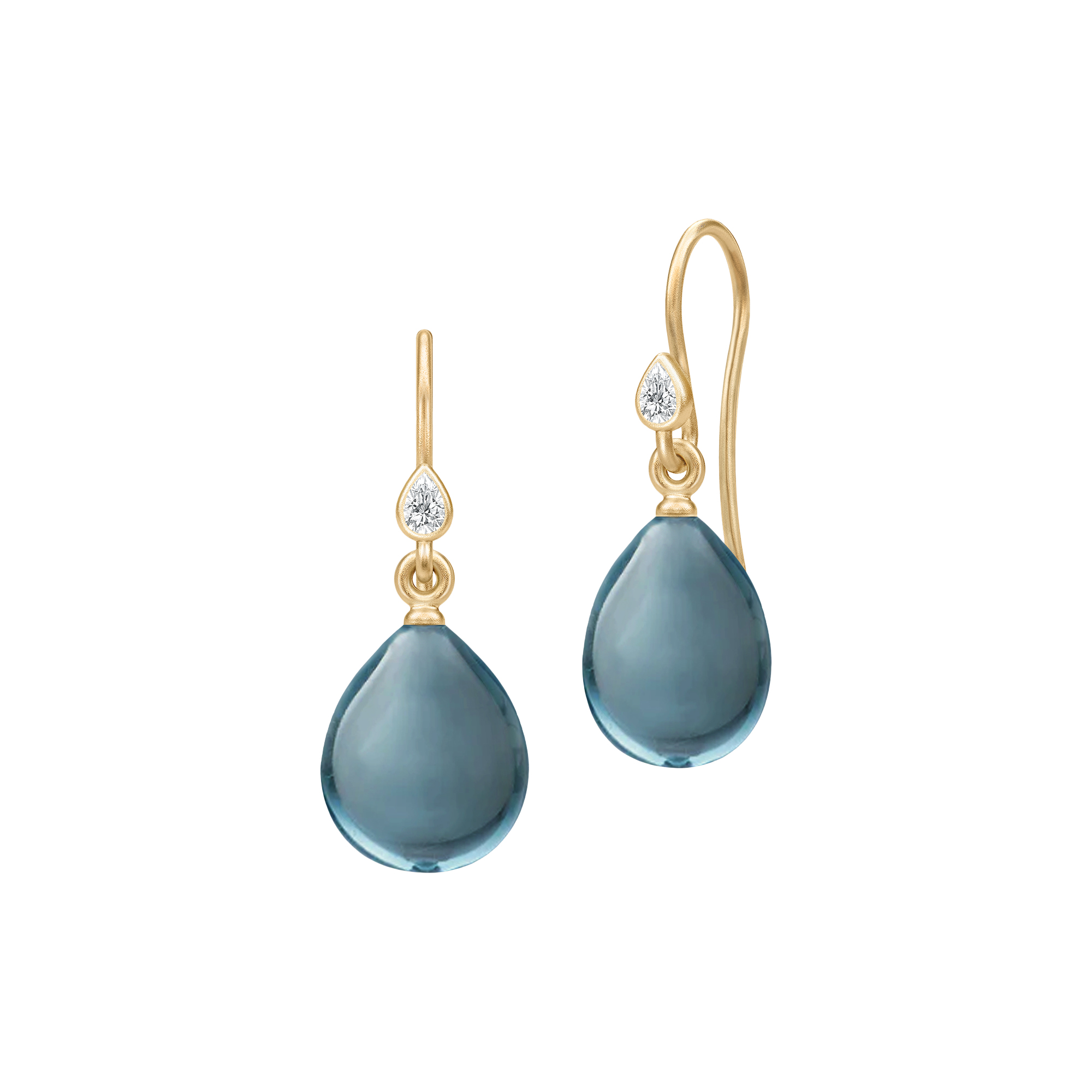 Julie Sandlau - Prima Ballerina Øreringe, gold/london blue, Prime