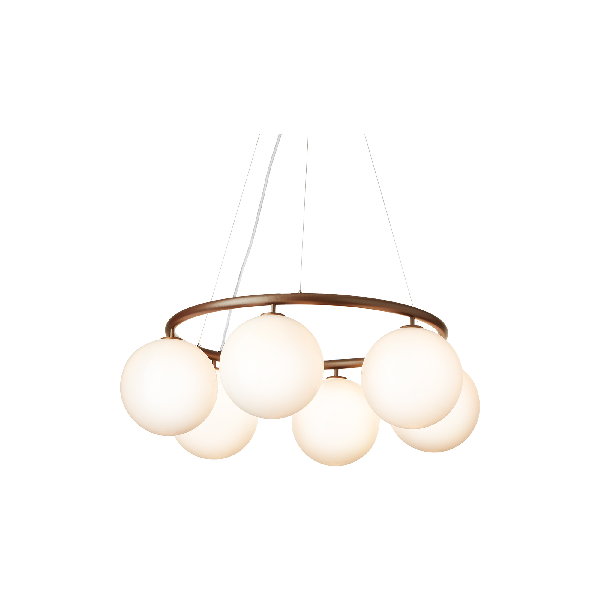 Nuura - Miira 6 Circular Pendant, dark bronze/opal