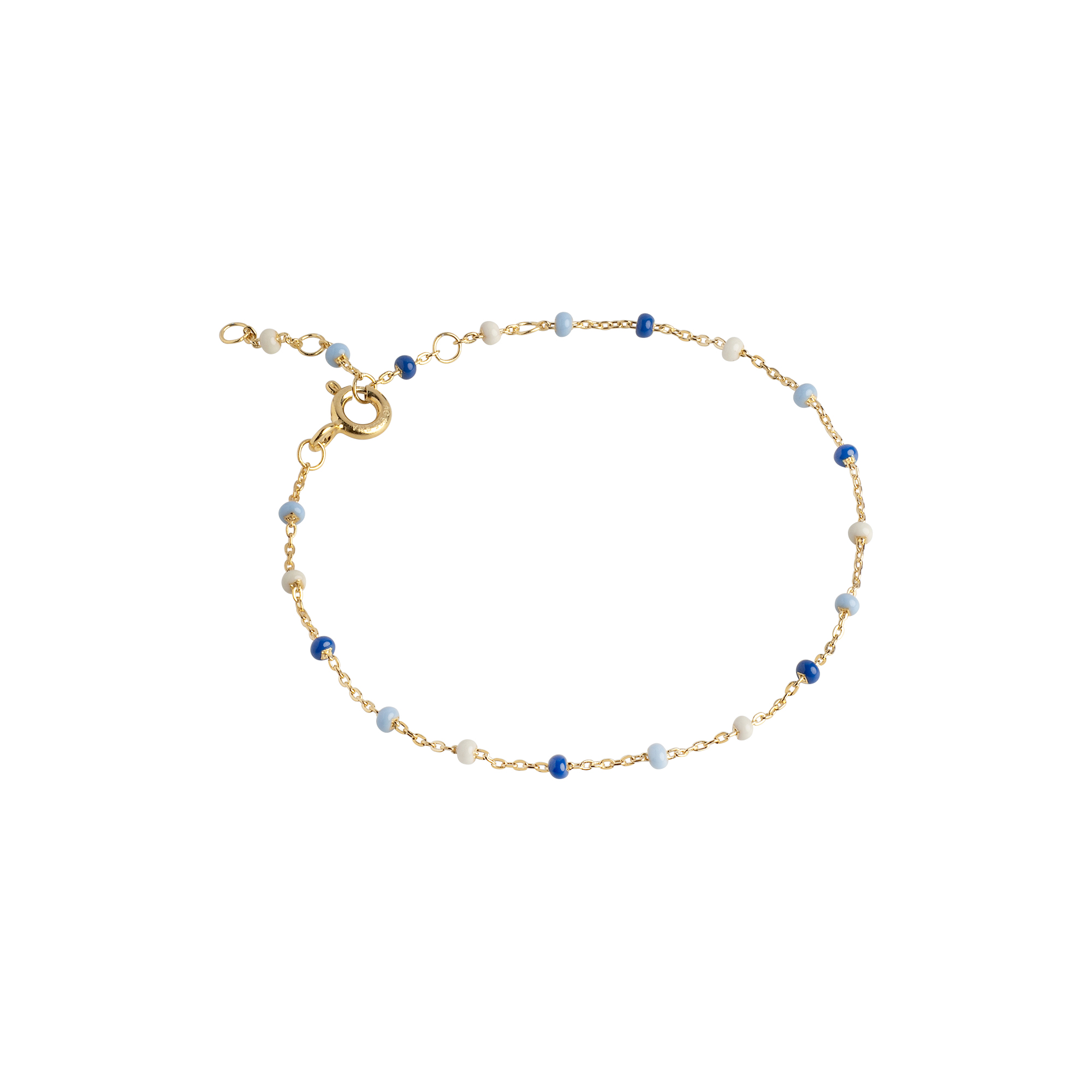 ENAMEL Copenhagen - Lola armbånd, guld/marine