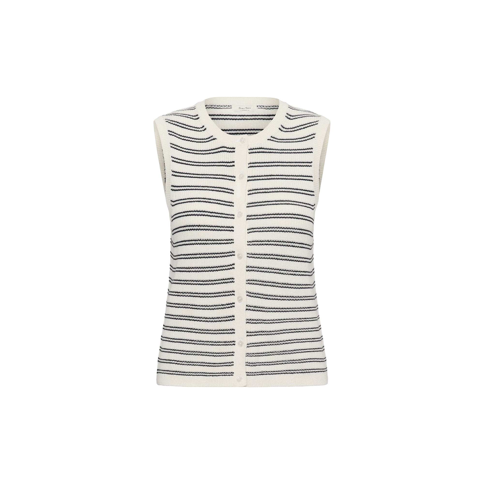 Part Two - GemmaPW Cardigan, dark navy twin stripe - Str. L