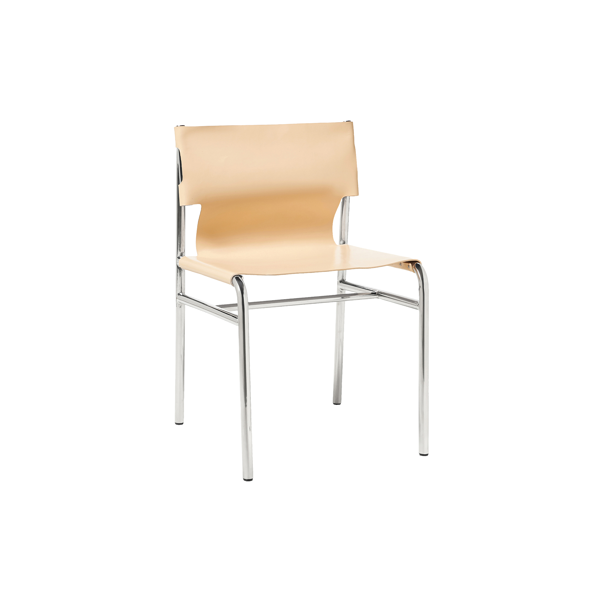 Westwing Collection - Jordan Leather Dining Chair, beige