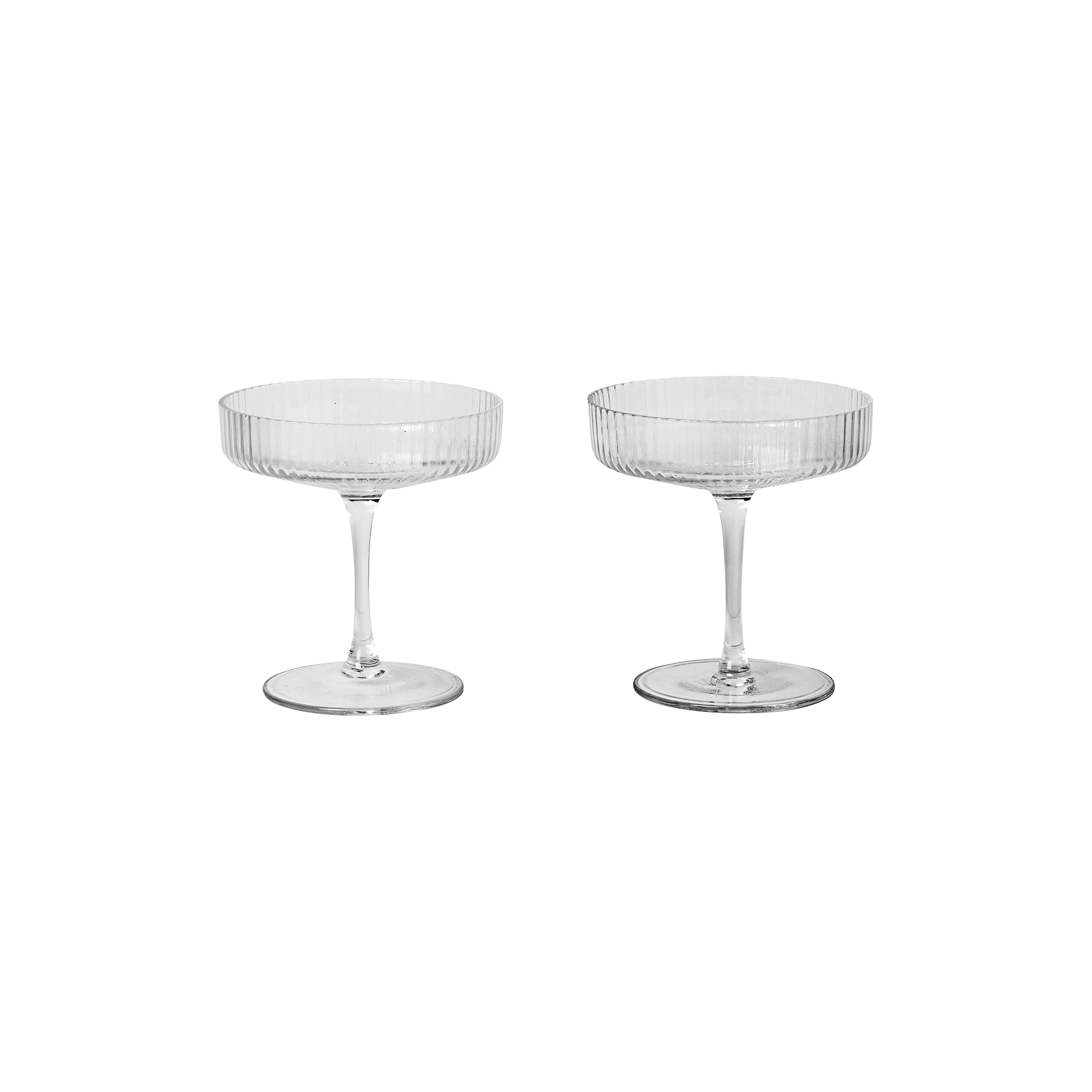 ferm LIVING - Ripple Champagne Saucers 2 pcs