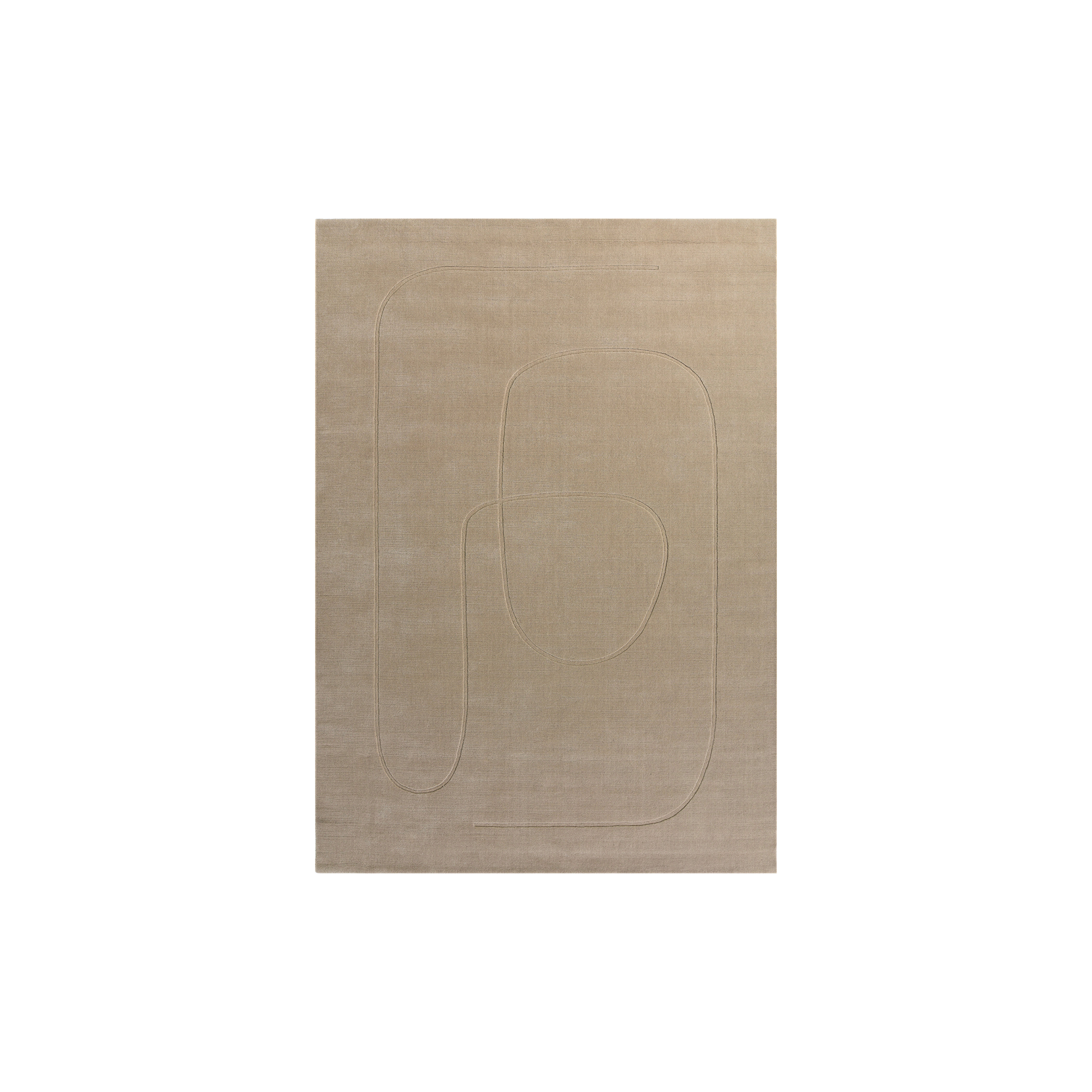 Linie Design - Cursive Expanse gulvtæppe, beige - 200x300 cm
