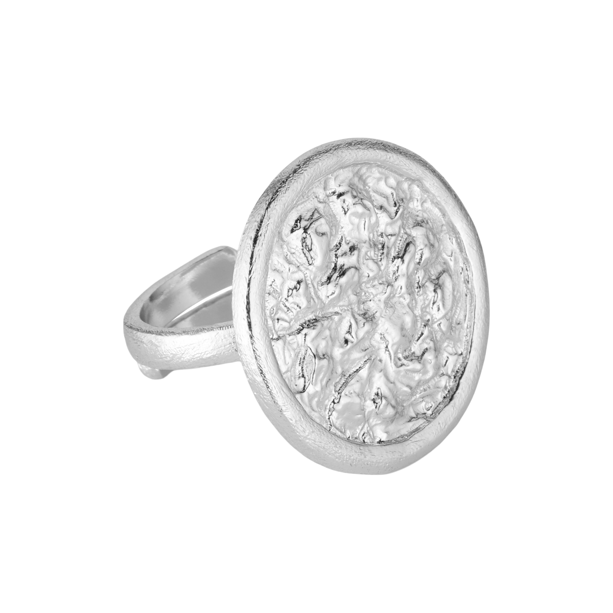 Pure by Nat - Amelia ring med rund top, forsølvet