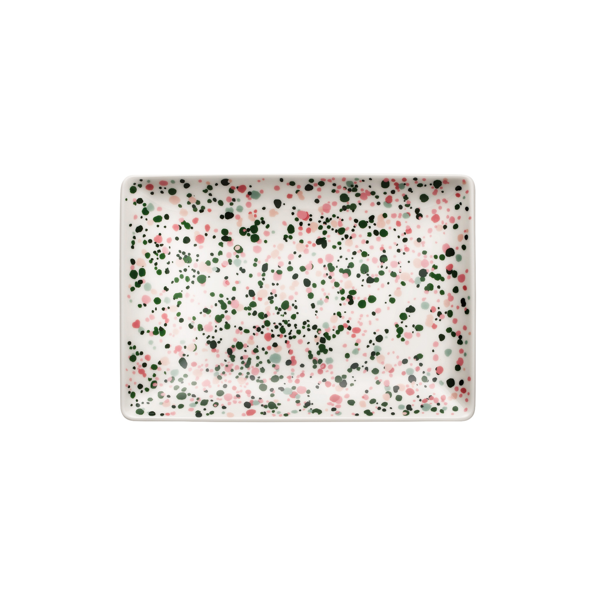 Iittala - Helle A5 tallerken, pink-green, Oiva Toikka Collection