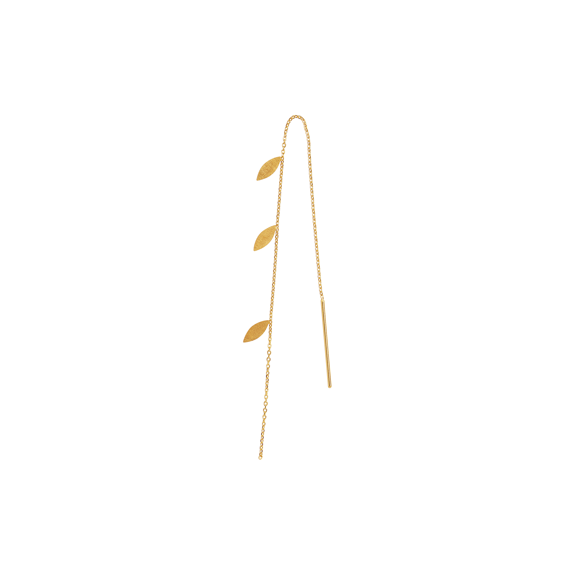 Stine A Jewelry - Three Leaves Earring Single, gold