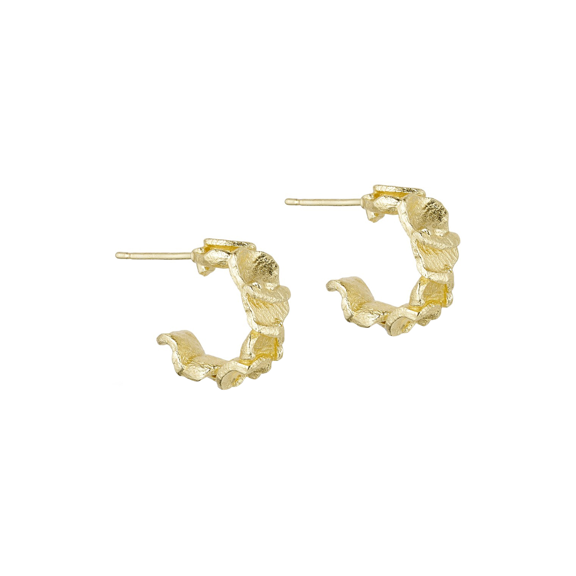 Pure by Nat - Gretha hoops Small, forgyldt - Small