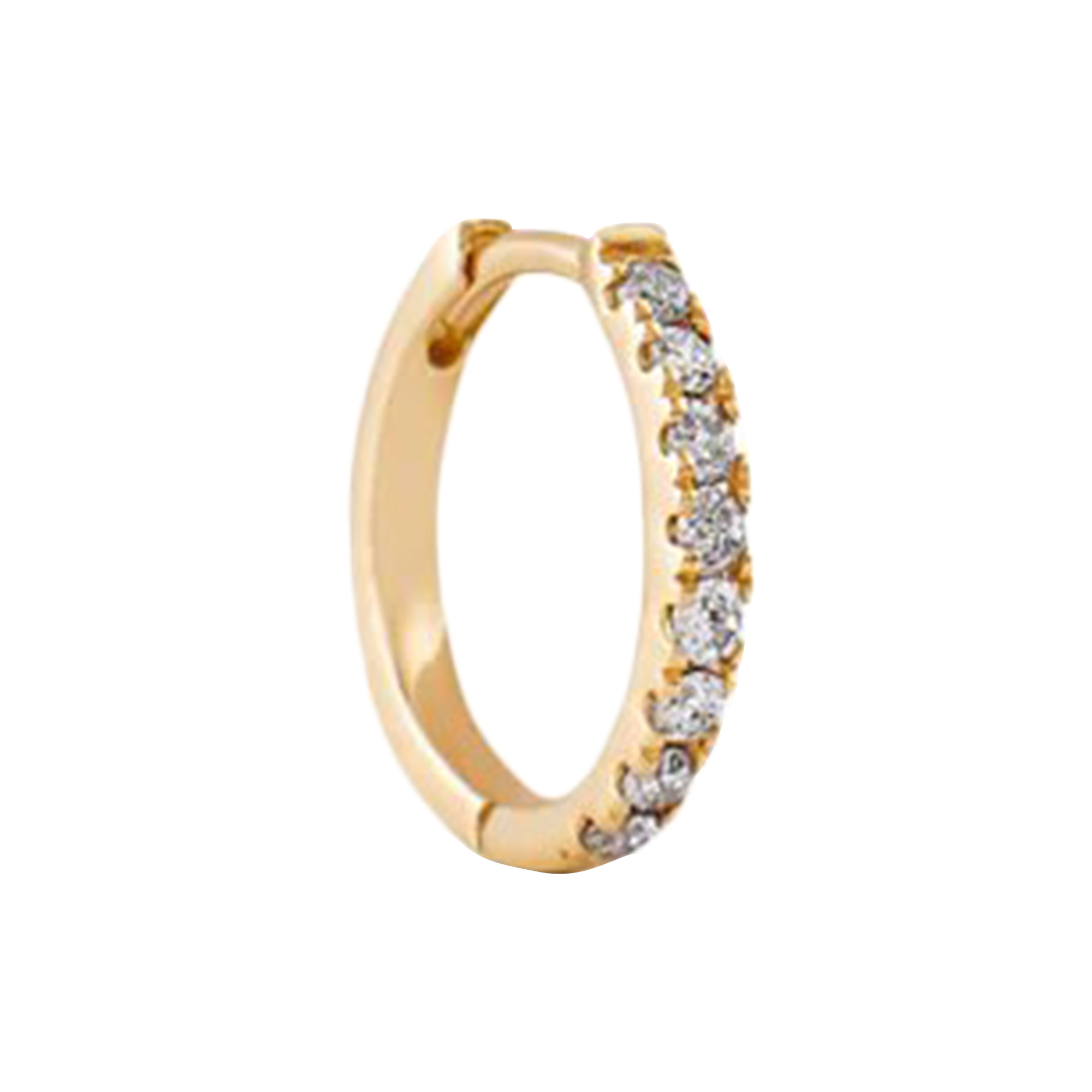 Ro Copenhagen - Rock Classic Grey diamant creol S, guld