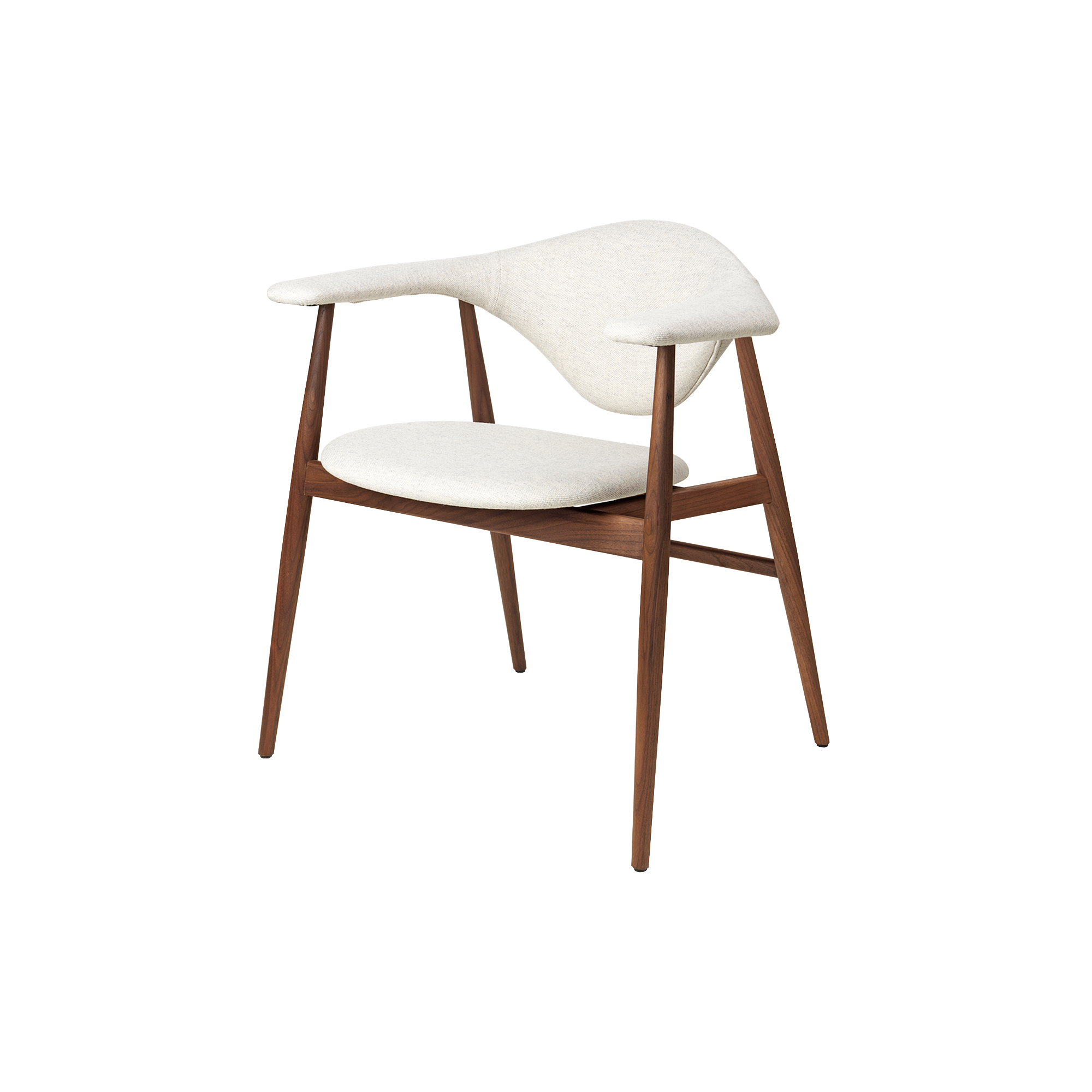 GUBI - Masculo Dining Chair, Plain 0026/oiled american walnut - H: 74 x B: 70 x D: 58 cm.